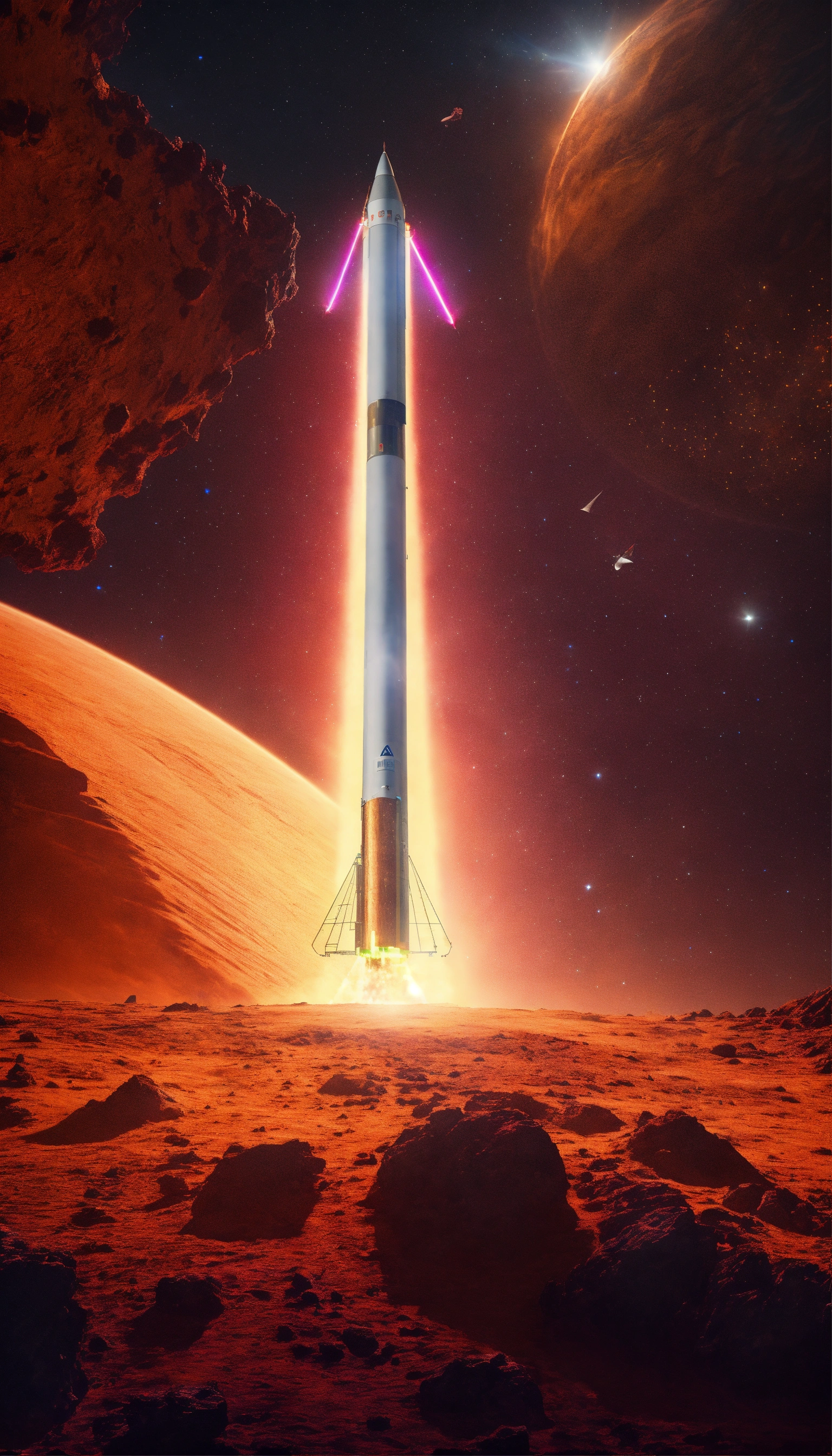 Lexica - A laser that propels a rocket with a solar sail to the planet ...