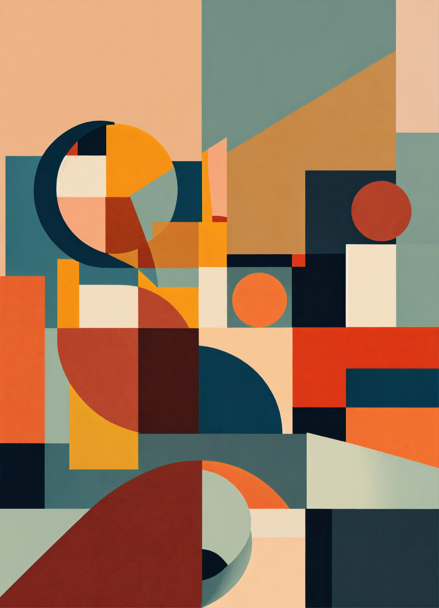 Lexica Minimalist, abstract and geometric bauhaus art featuring the
