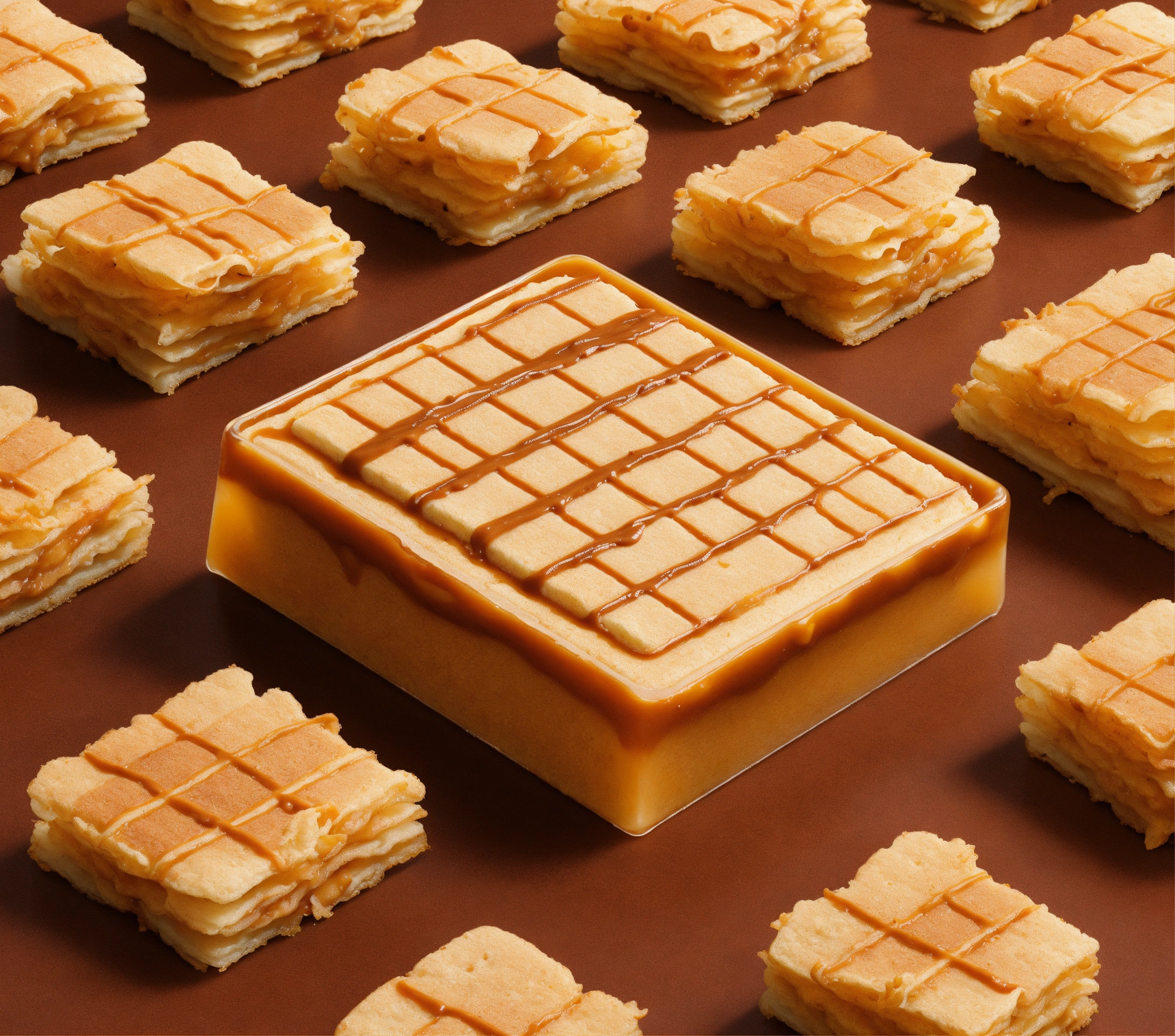 Lexica - Square crispy wafers chips filling 3 layers filling hazelnut ...