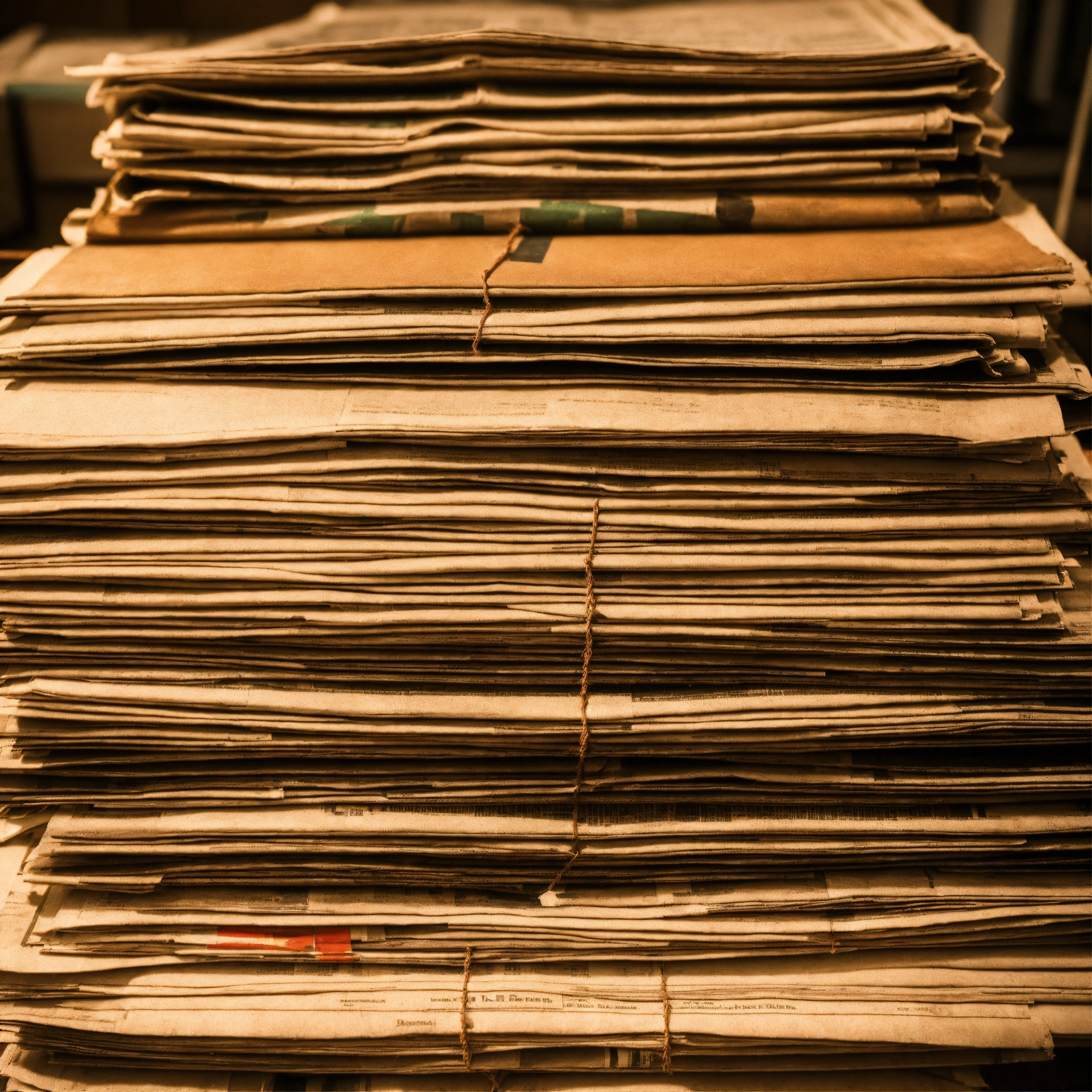 Lexica A photo of a newspaper archive. The archive is full of old newspapers. The newspapers