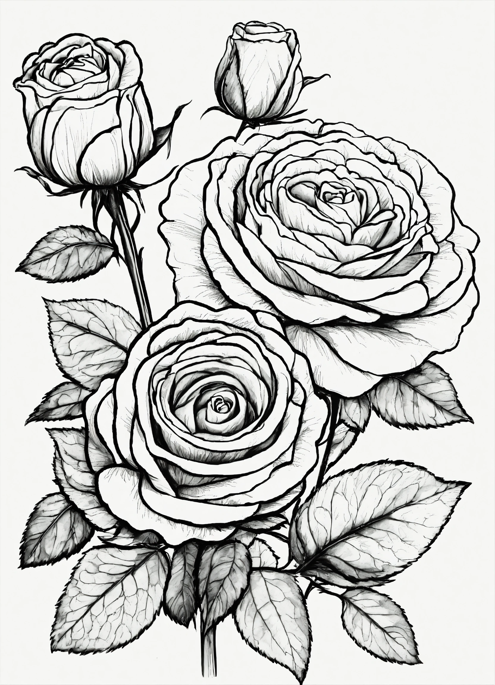 Lexica - Thanksgiving themed rose & bud flower, medium quality ...