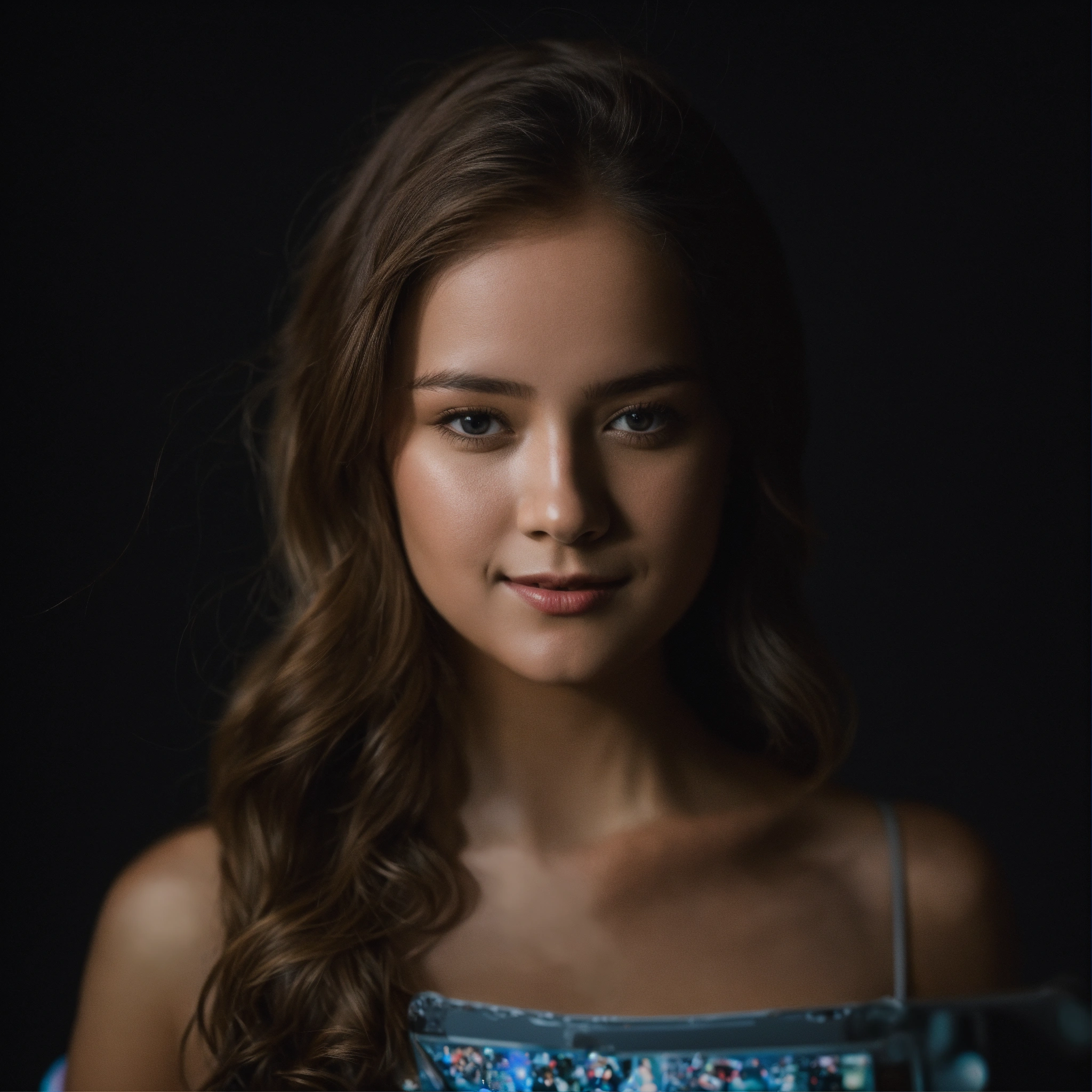 Lexica - The girl decided to shoot videos on her phone on the black ...
