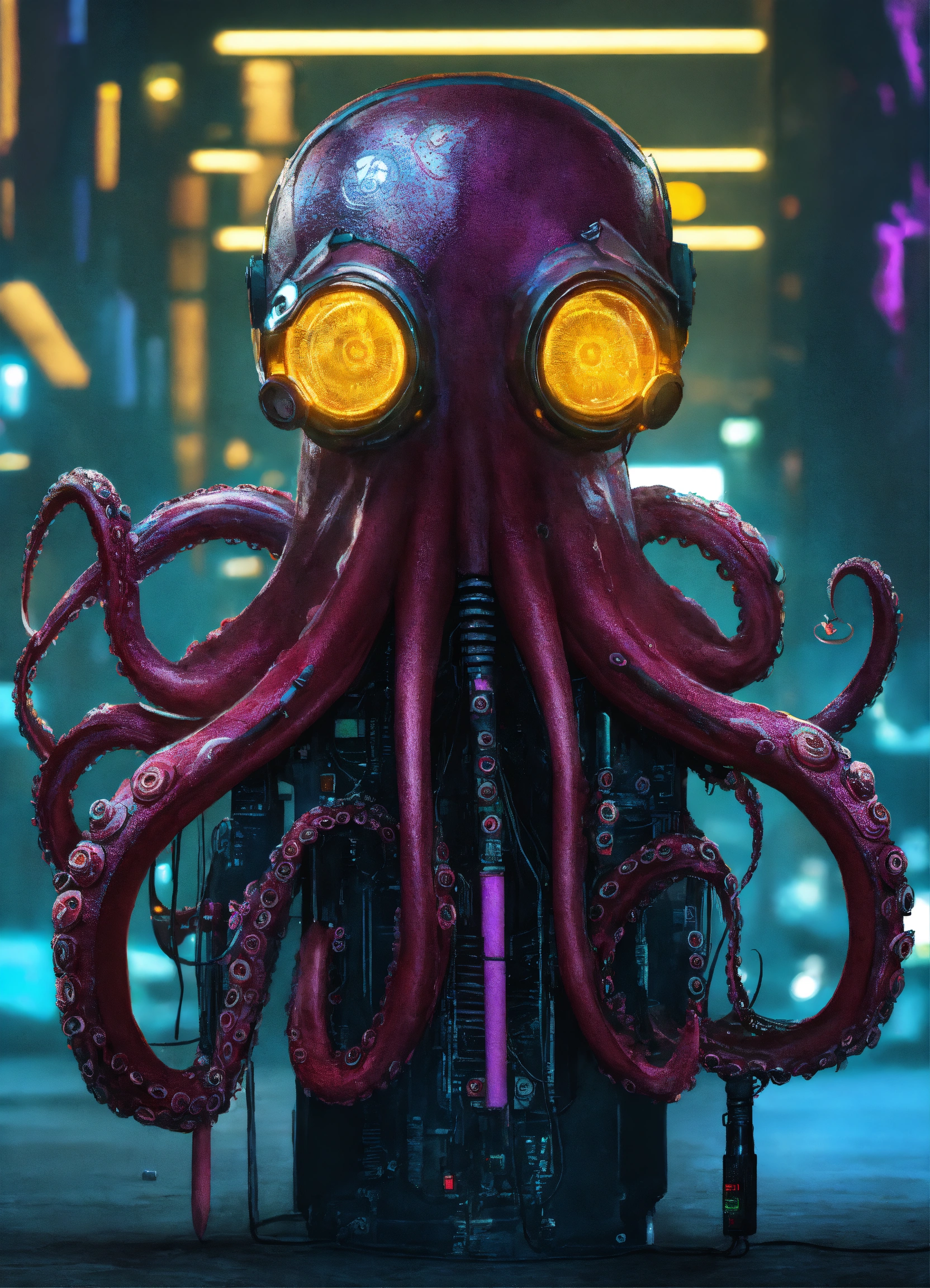 Lexica - A cyberpunk octopus