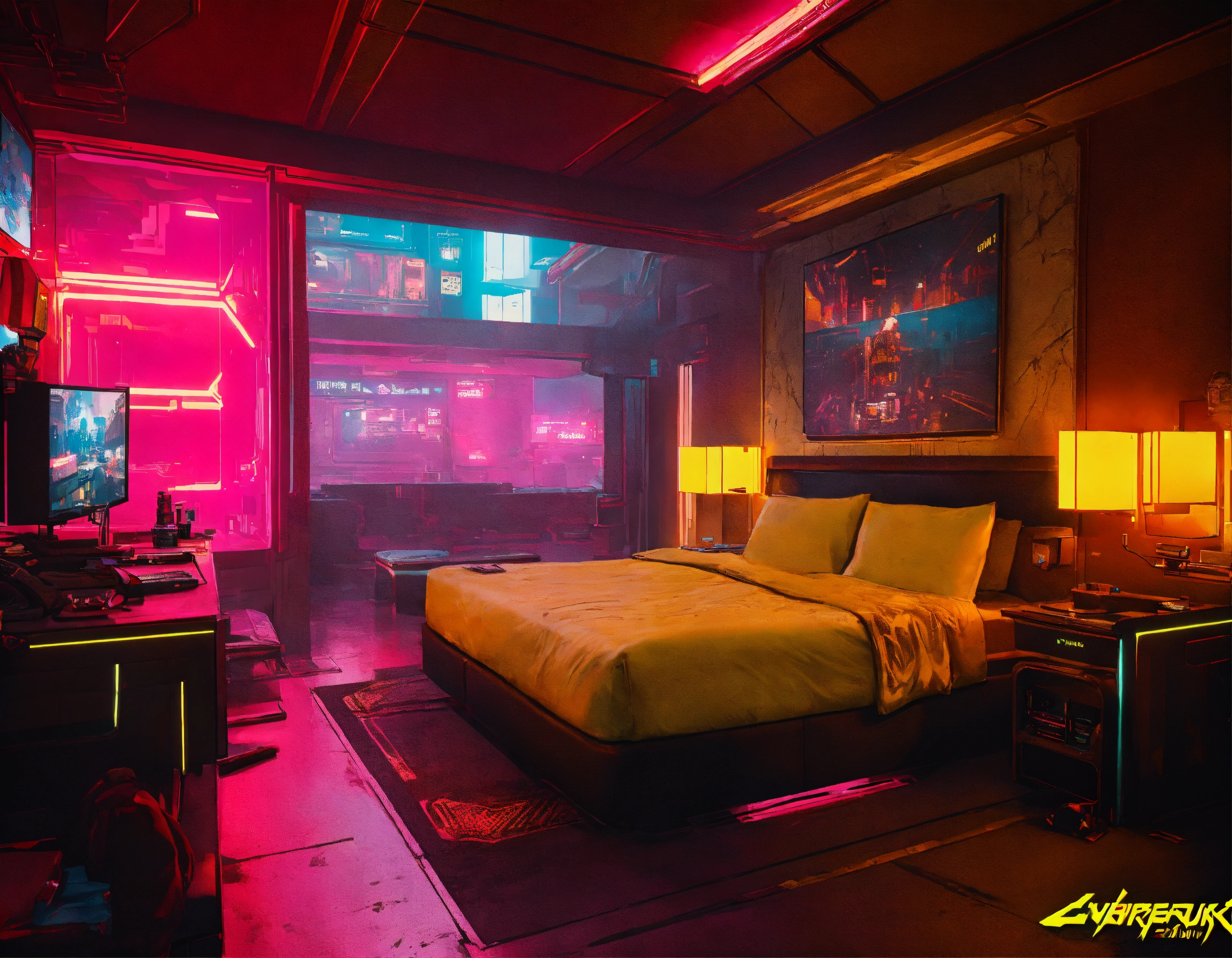 Lexica - Cyberpunk 2077 hotel room