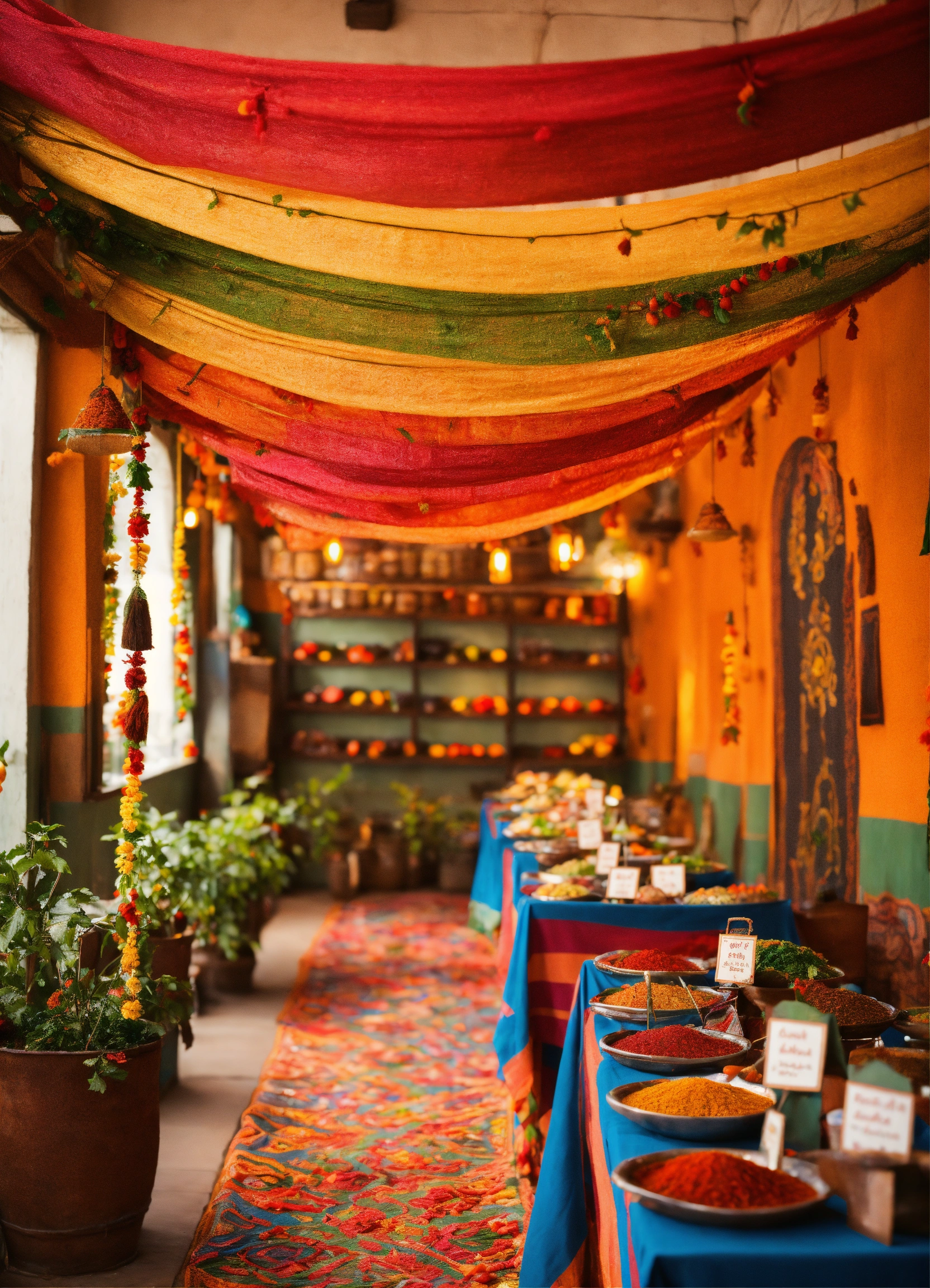 Lexica - Indian restaurant, a vibrant spice bazaar theme with colorful ...