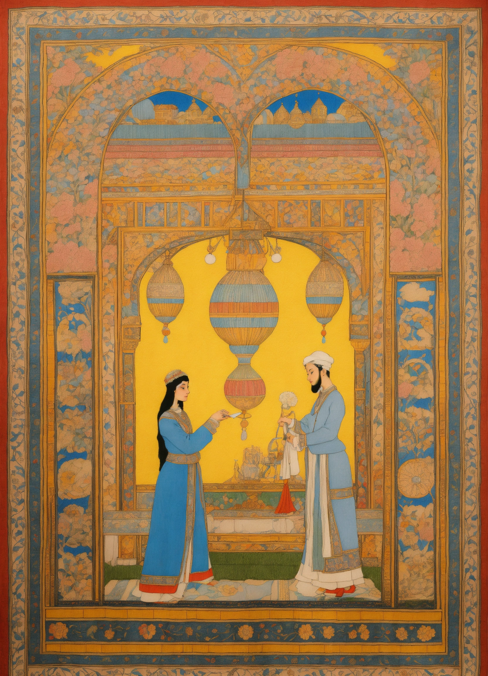 Lexica - Traditional turkish art drawing the spiritual nature of the ...