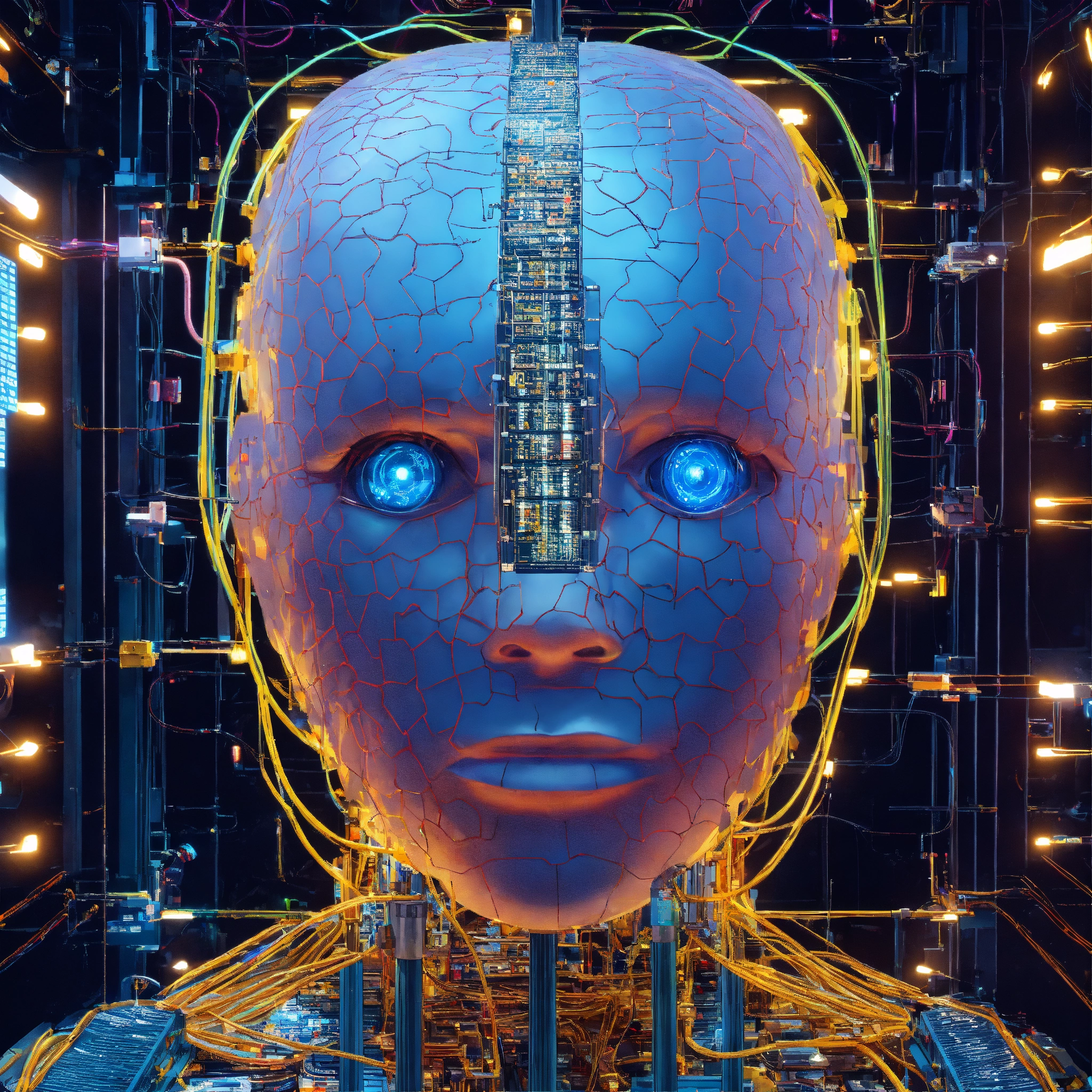 Lexica - Create a face with a human brain full of quasiparticle, part ...