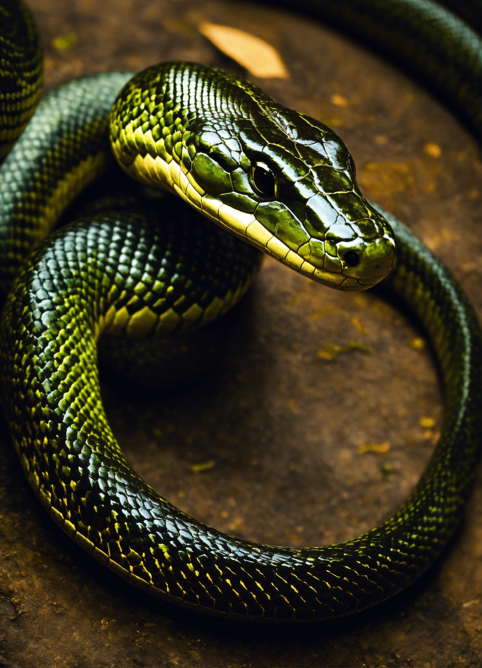 Lexica - Black Mamba snake right side face, Kobe Bryant Left side face