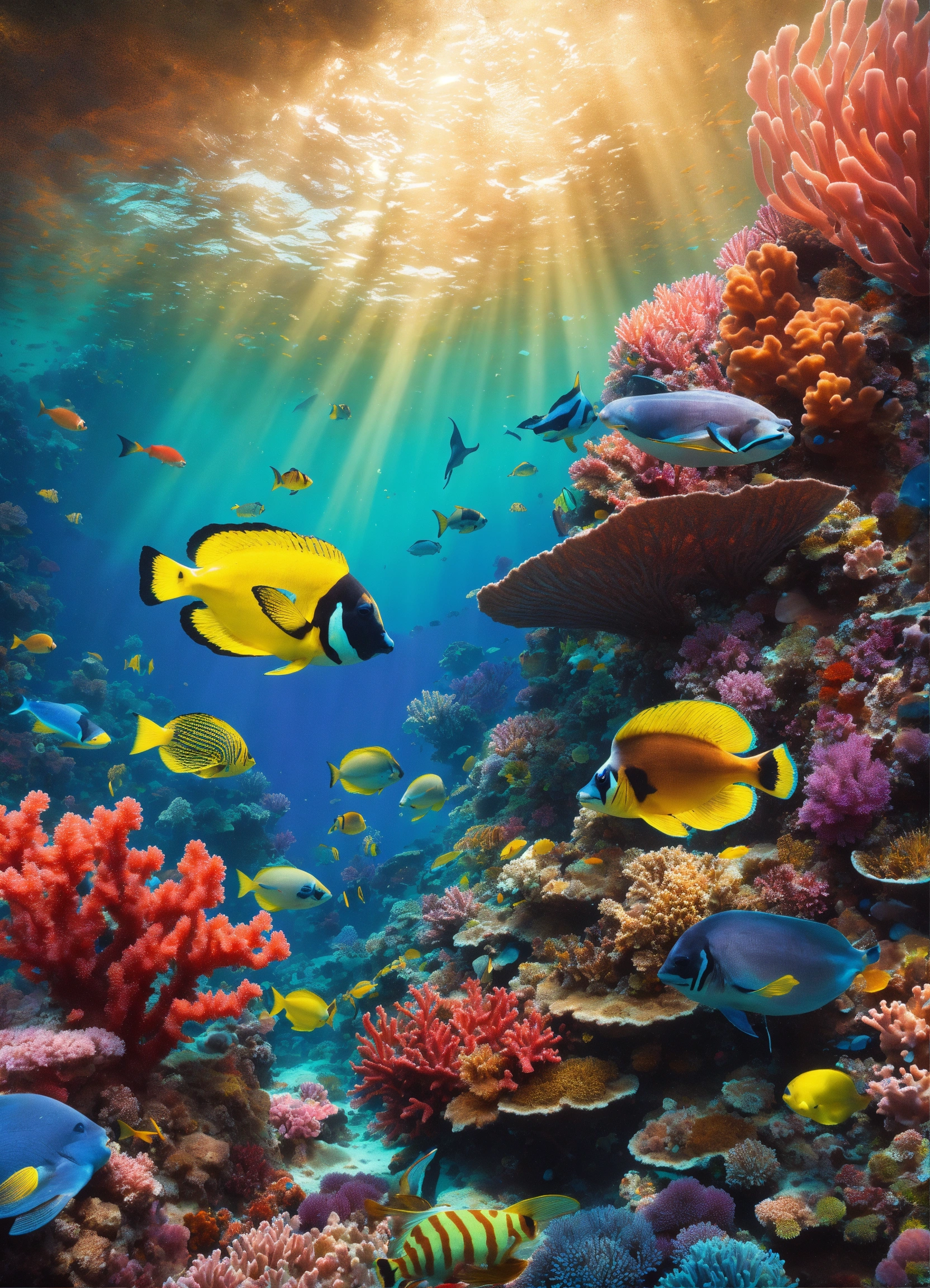Lexica - Superhero,Aqua Falcon,is underwater,in the depths of a vibrant ...