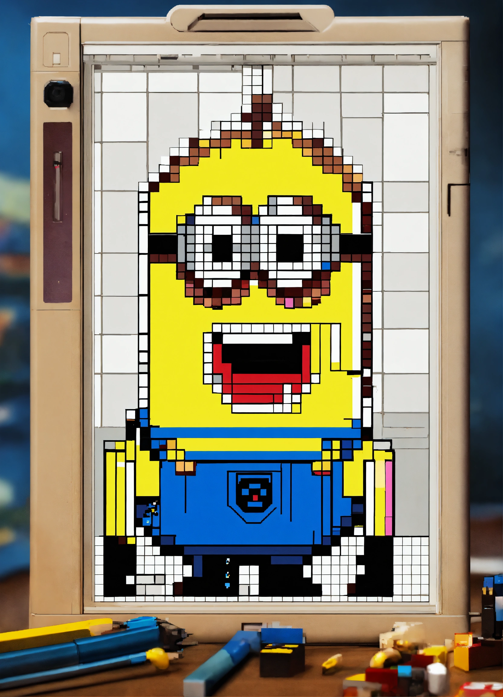 Lexica - Pixel draving with minion