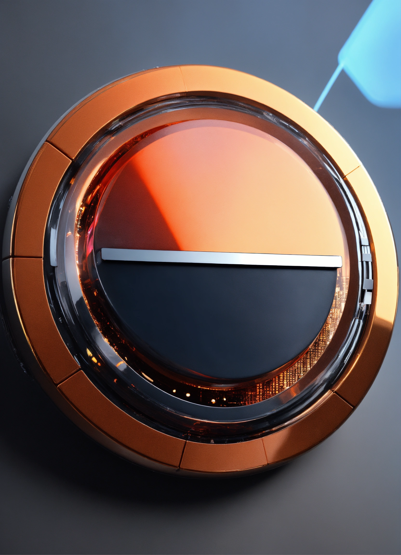 Lexica - A futuristic button (hint), elegant, ultracontemporary, hight-tech