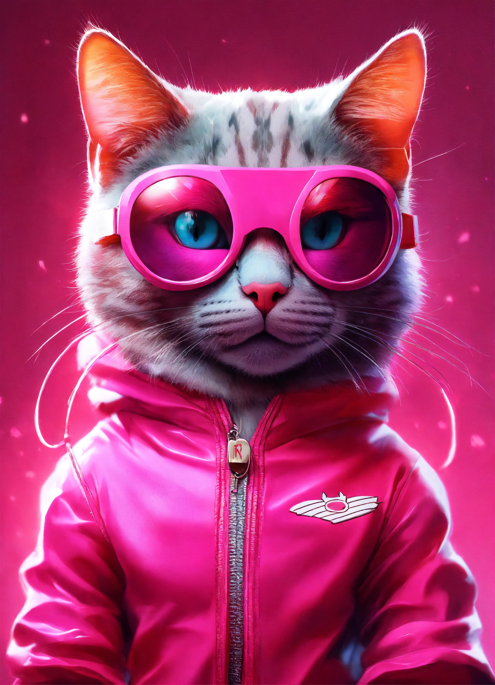 Lexica - Full-bodied portrait, cute and adorable cat wearing super hero ...