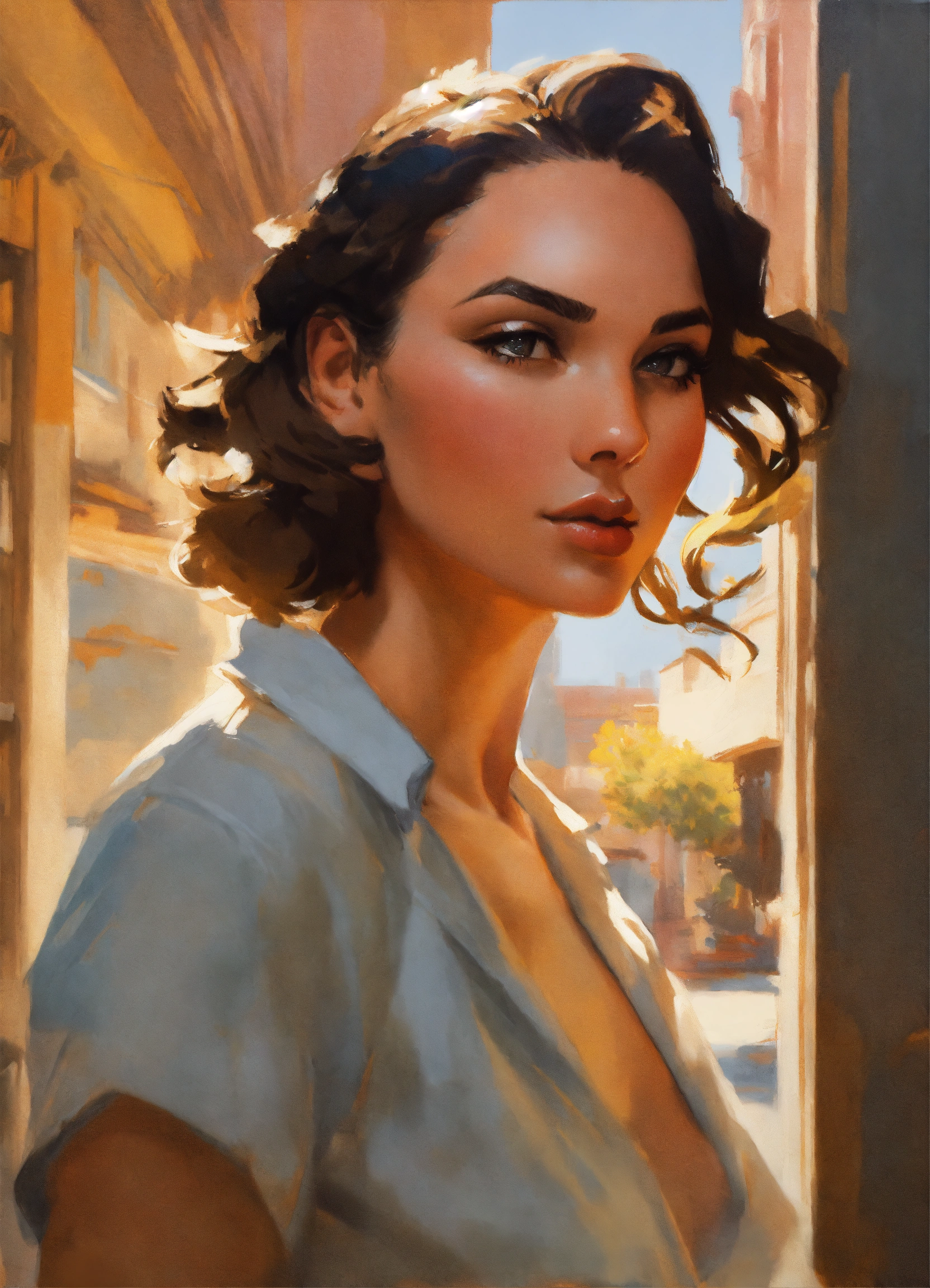 Lexica - Greg manchess portrait painting of a beauty from 40's pinup ...