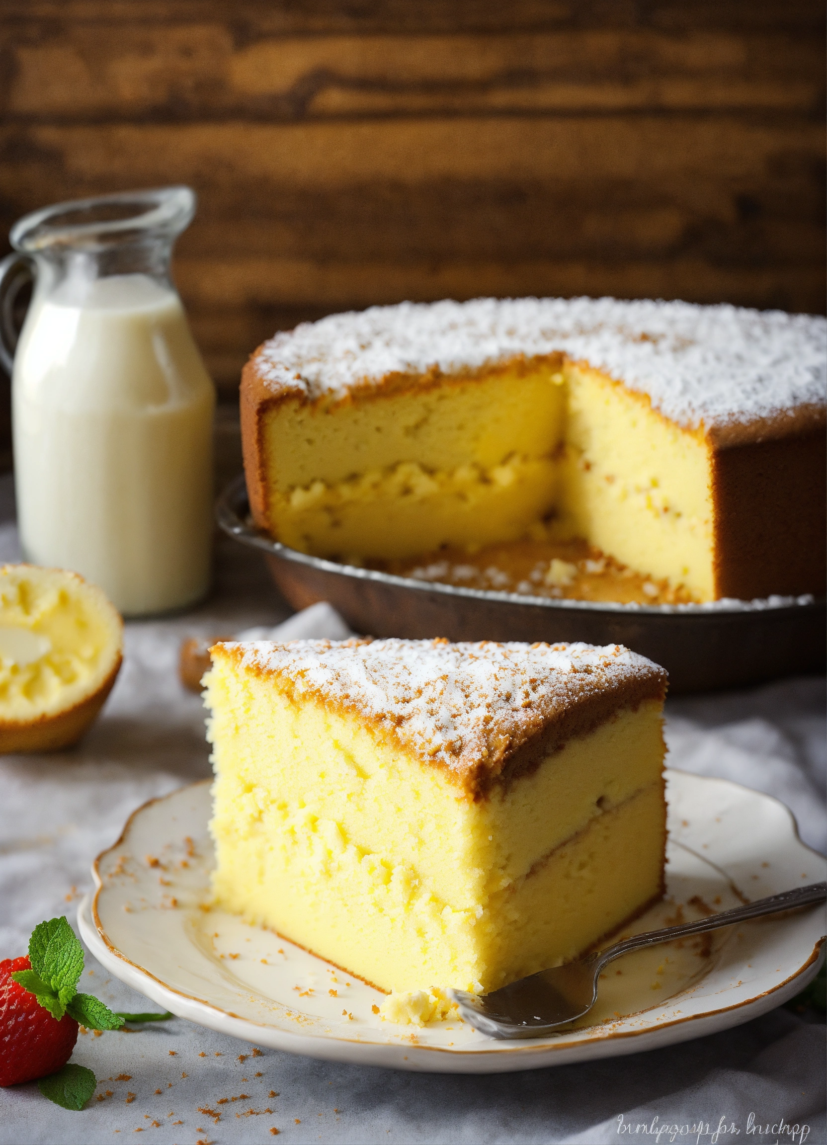 Lexica Sponge cake butter cake topping butter