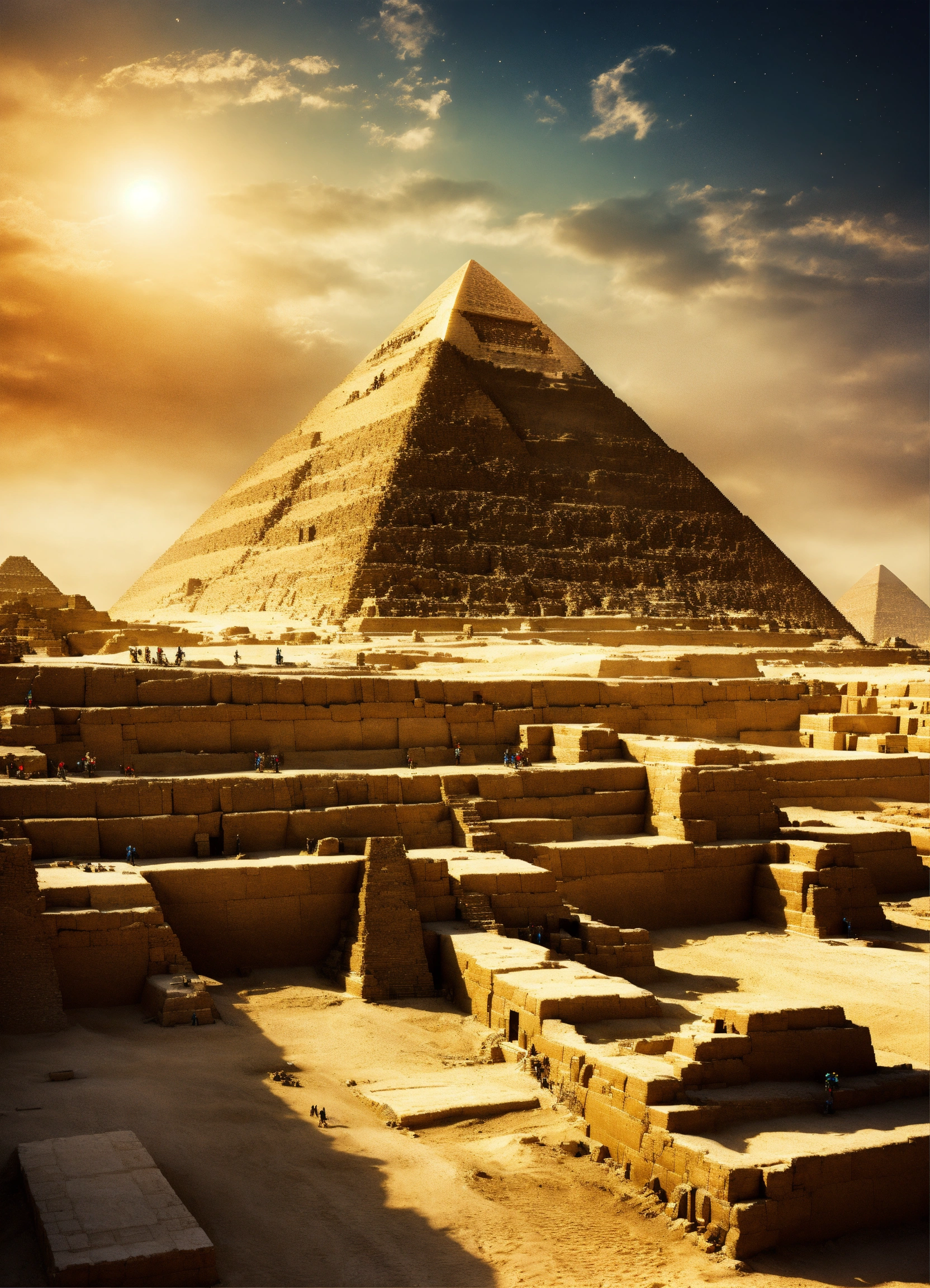Lexica - A multitude of aliens building the great pyramid , stones ...