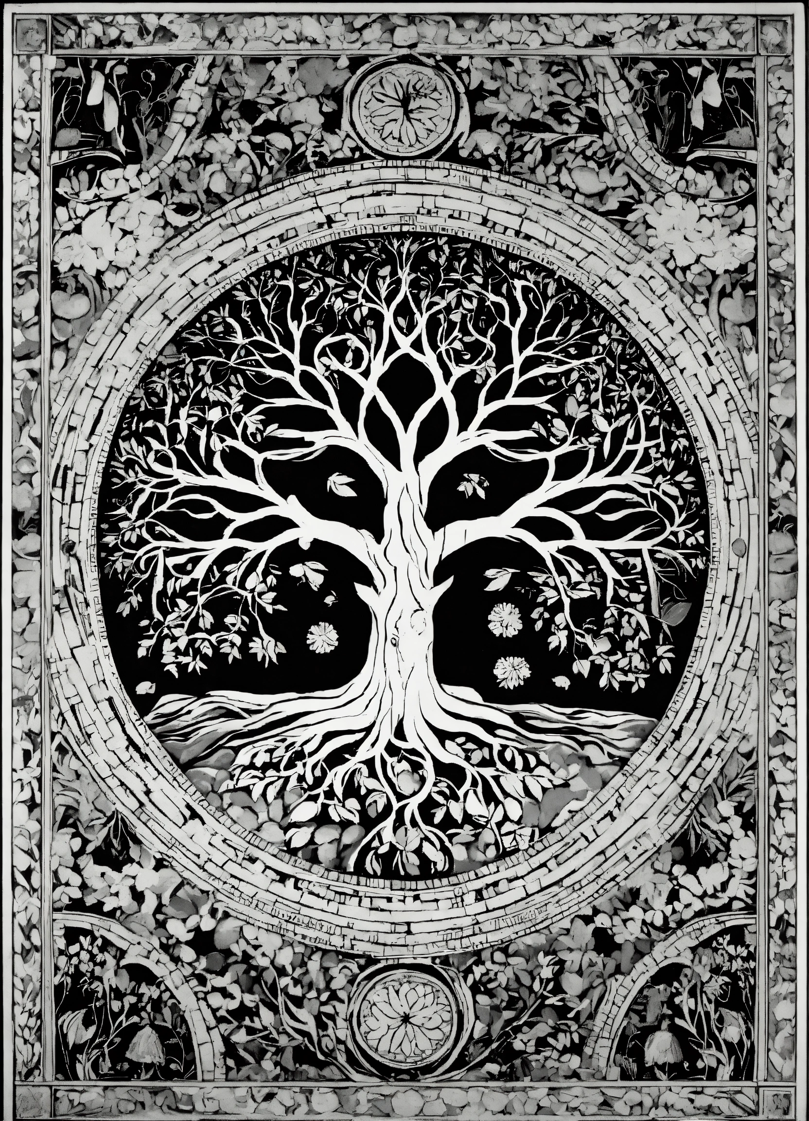 Lexica - Tree of life black and white no leaves