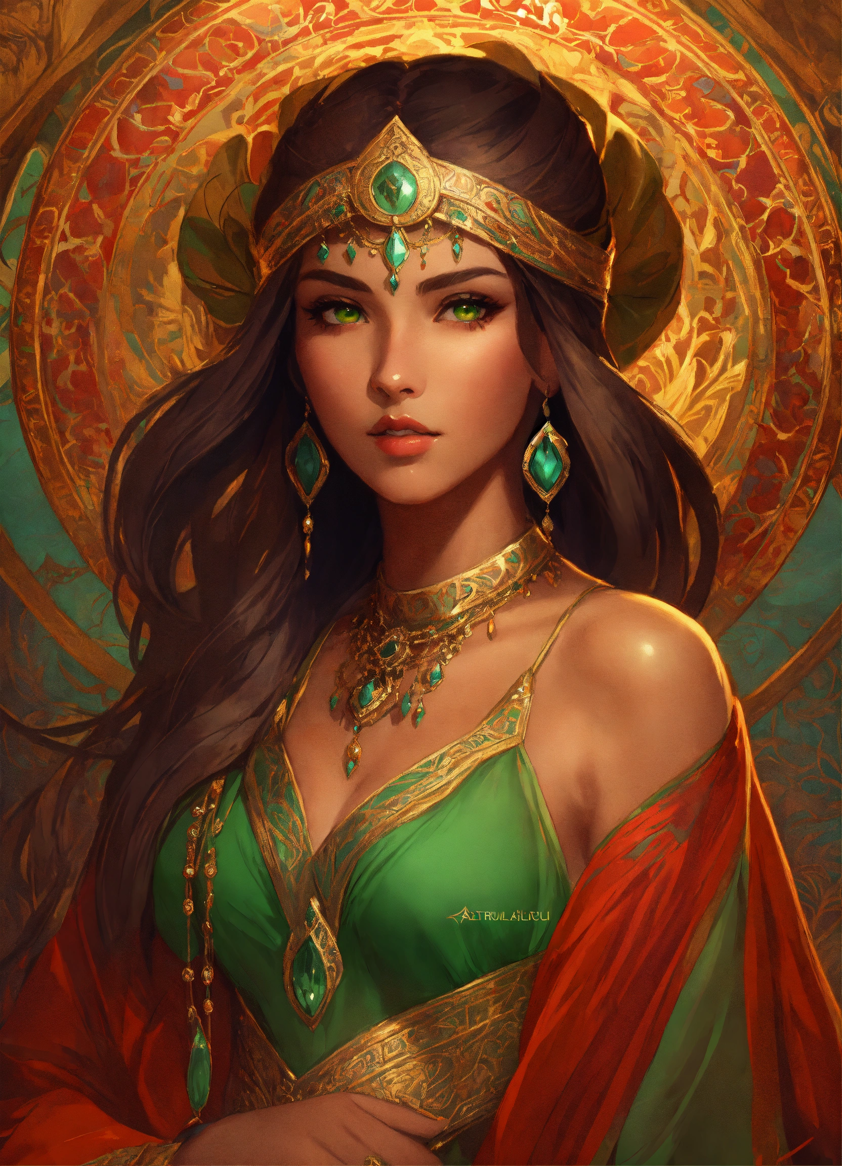 Lexica - Full body portrait of beautiful persian elf scholar, high ...