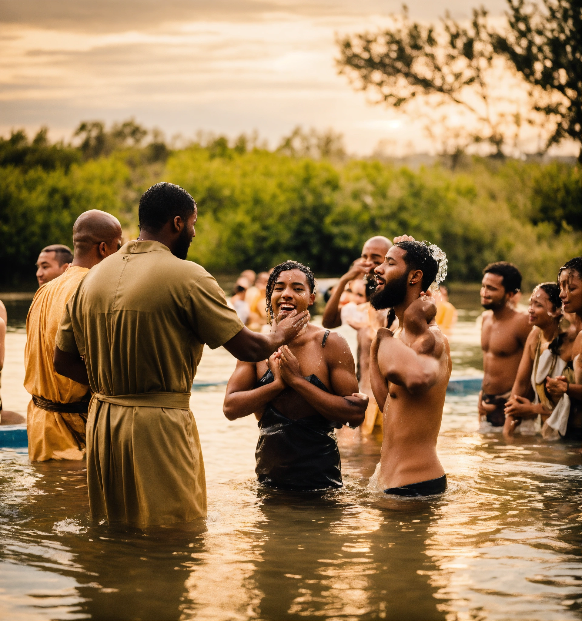 Lexica - People being baptized