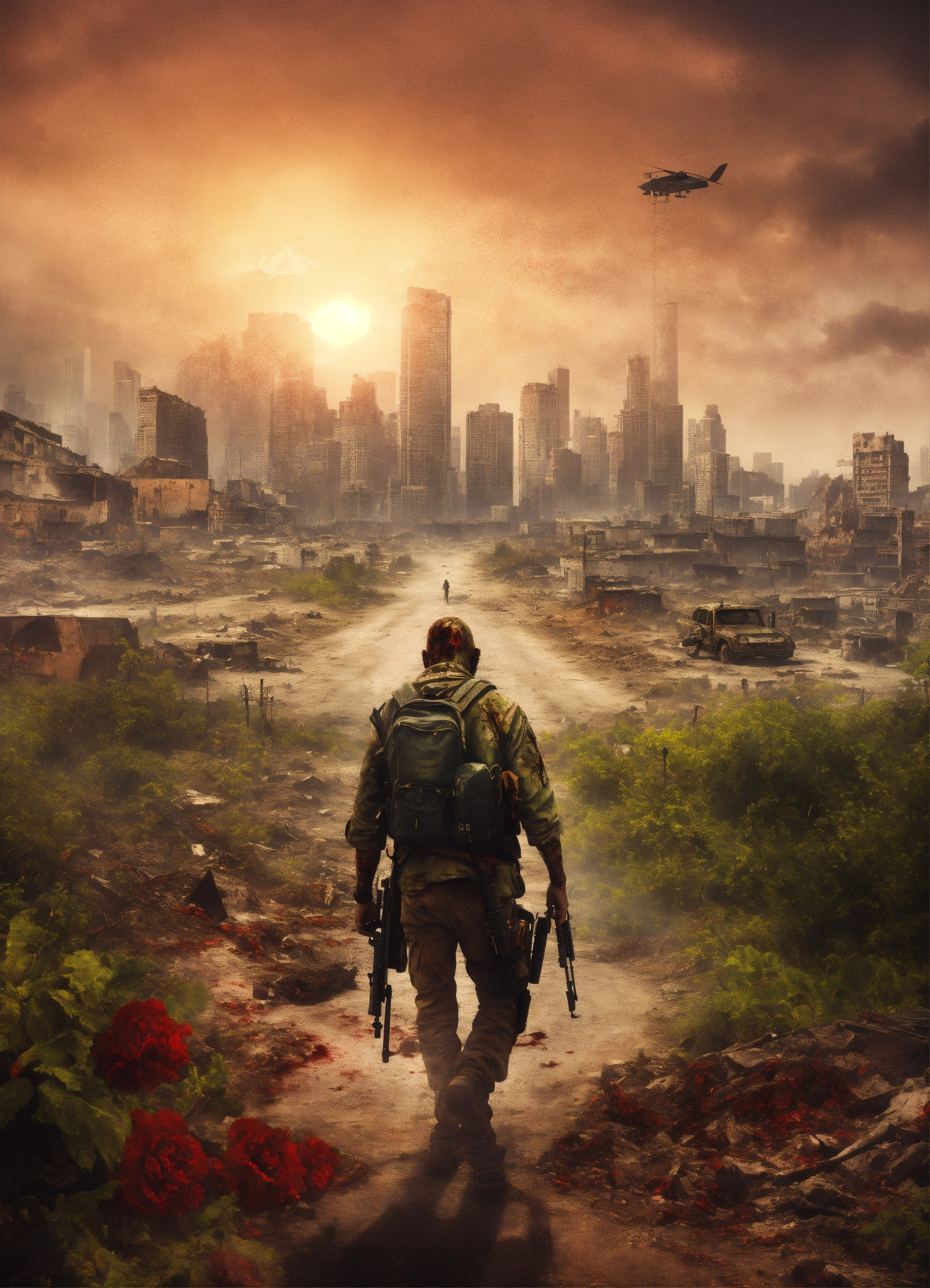 Lexica Zombie, earth as a postapocalyptic paradise, cinematic