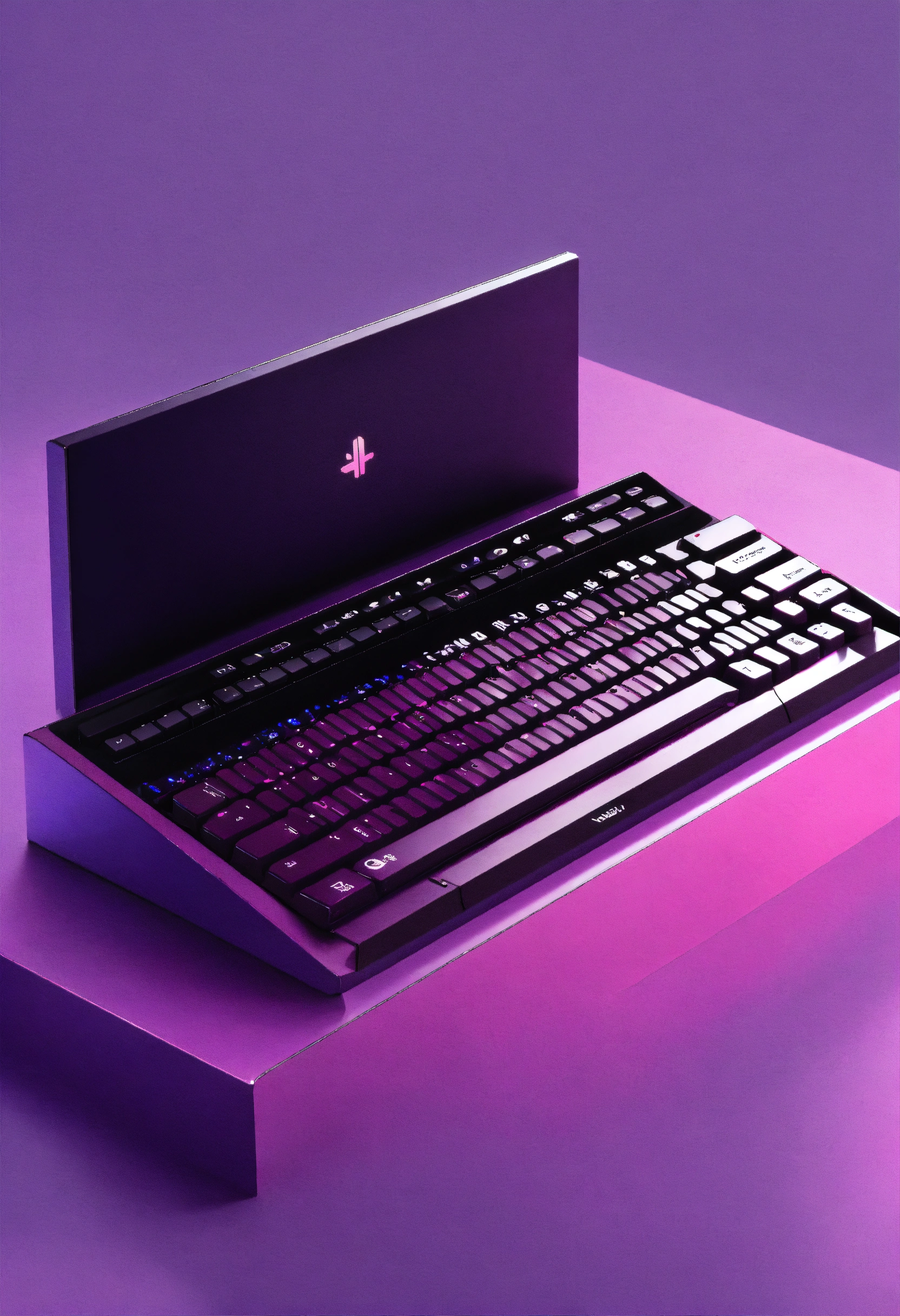 Lexica - Mysterious magic 3D minimalist illustration of a keyboard ...