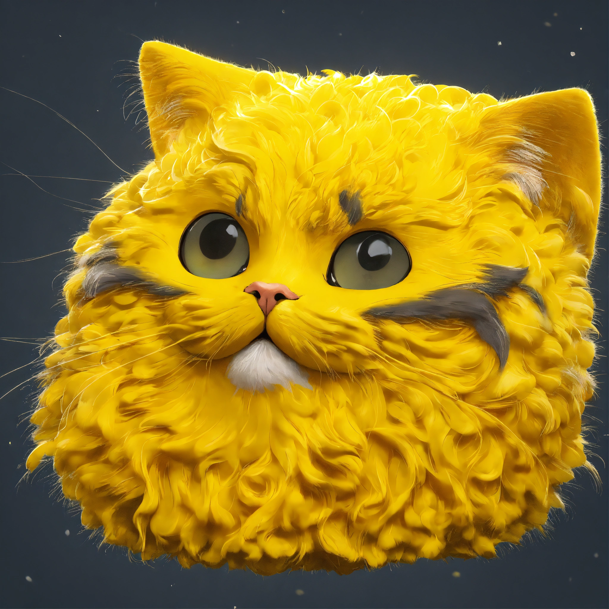 Lexica - Yellow blob-like cat, masterpiece, best quality, cloudy gray ...