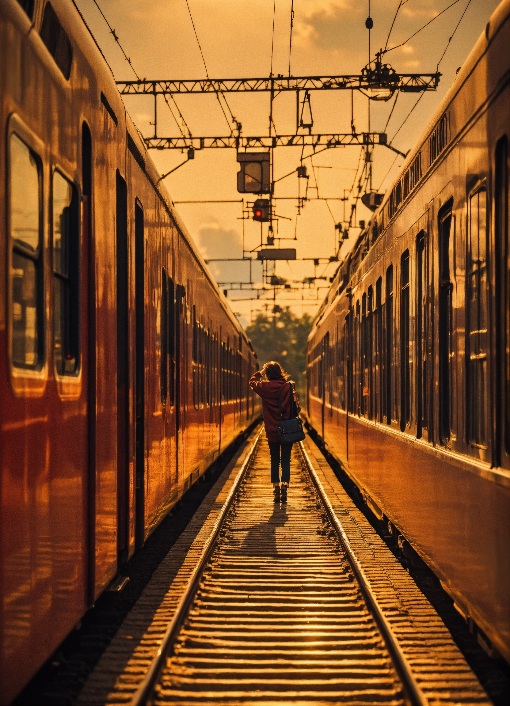Lexica - Goodbye from a train, endless adventure. person saying goodbye