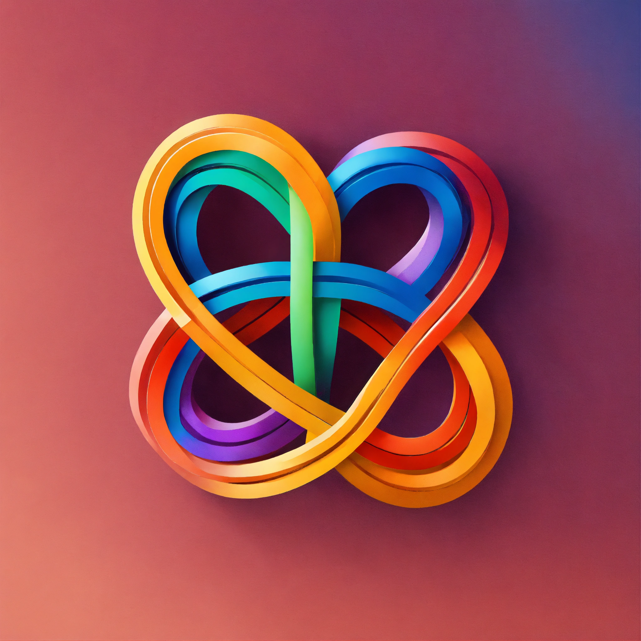 Lexica - Flat colorful infinity symbol flat-icon made of cords icon