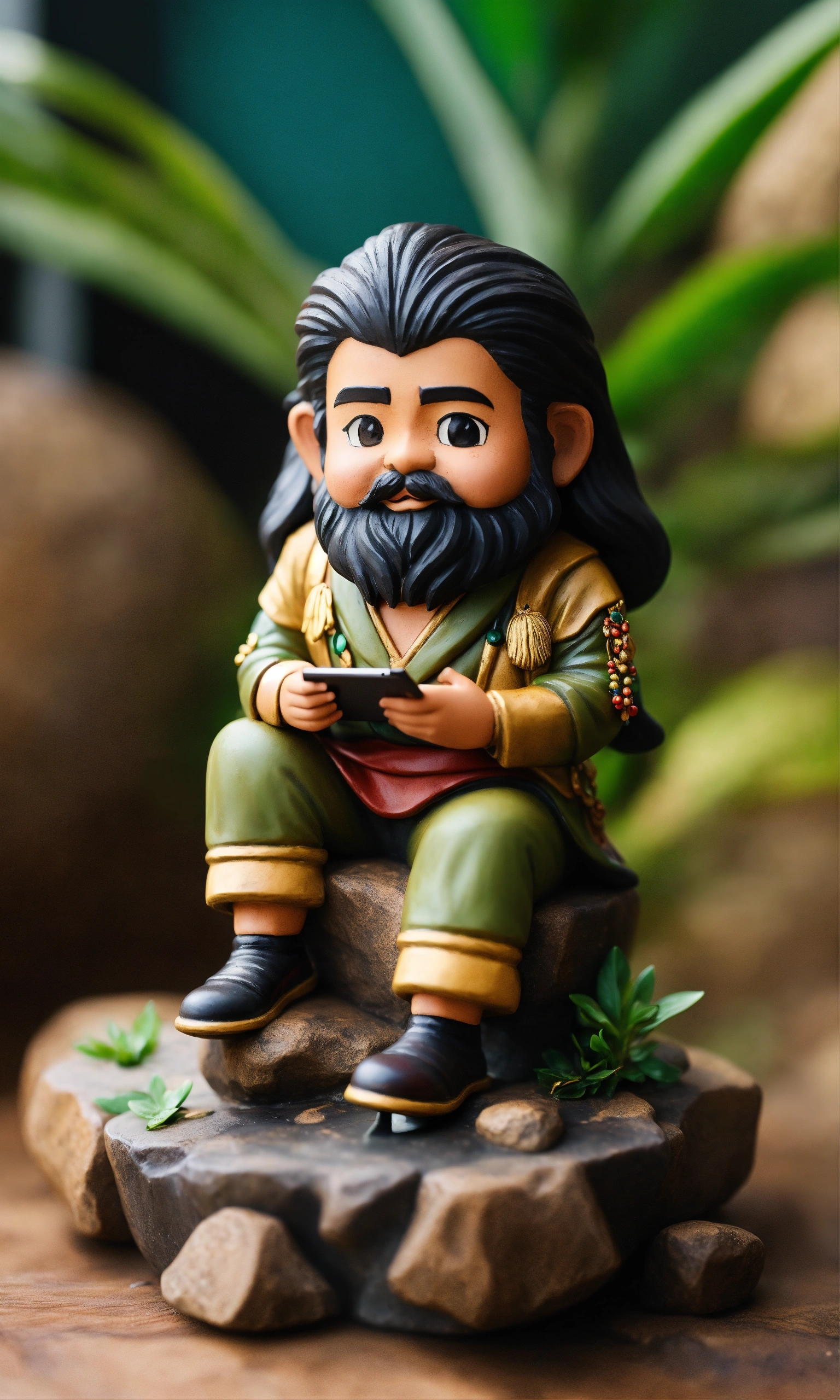 Lexica - Small statue of a human sitting on a rock, statue inspired by ...