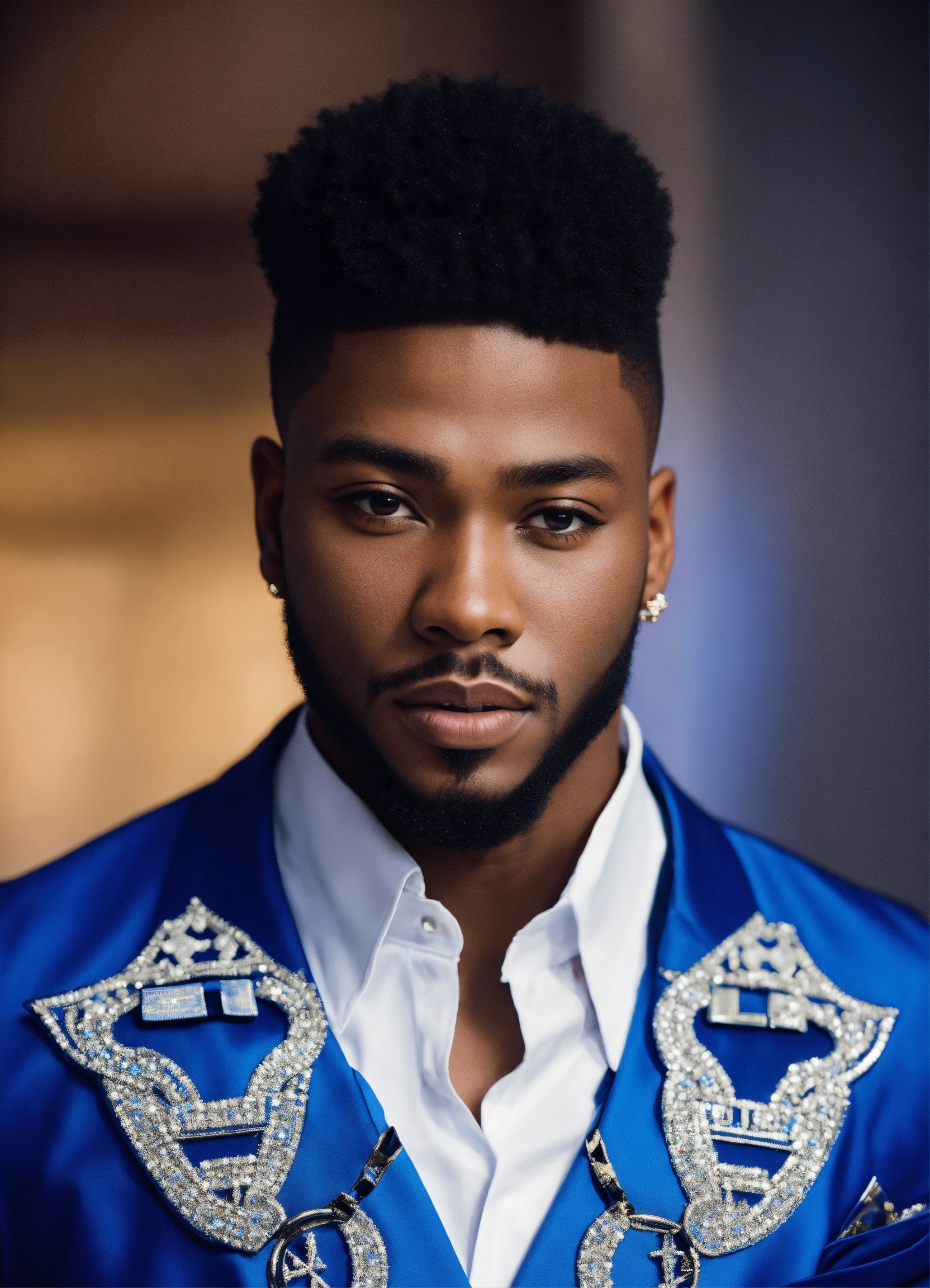 lexica-a-handsome-african-american-male-pop-artist-all-blue-and-white