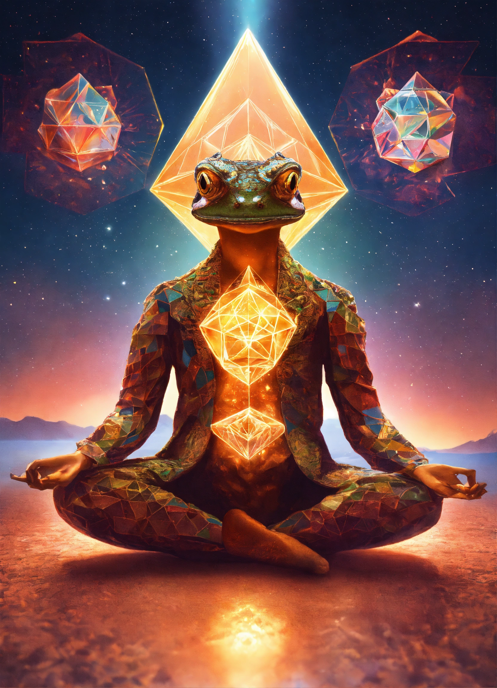 Lexica - Diamond Toad That is Yoga instructor that is meditating in a ...