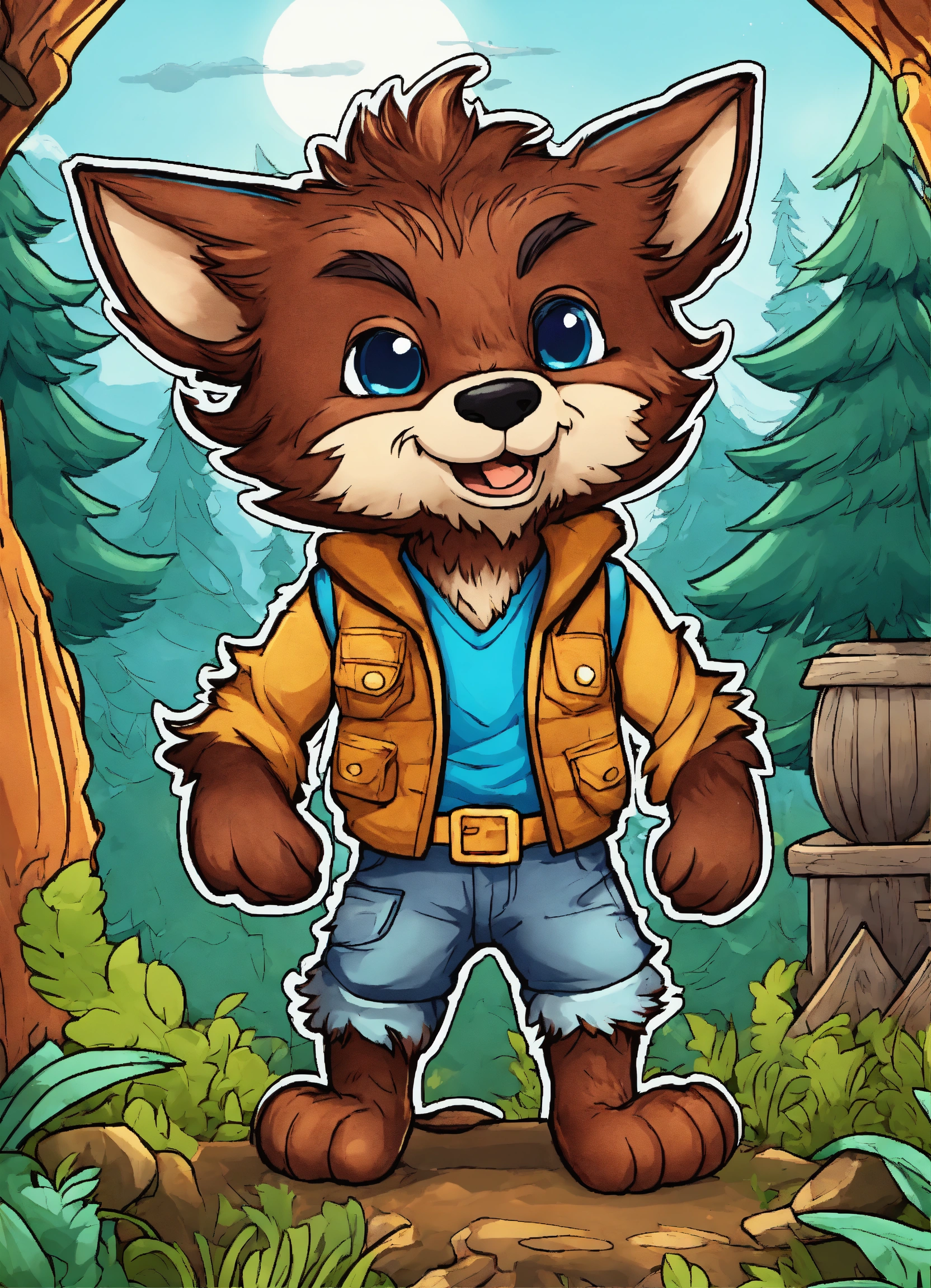 Lexica - Generate a cute little werewolf illustration, 4K resolution ...