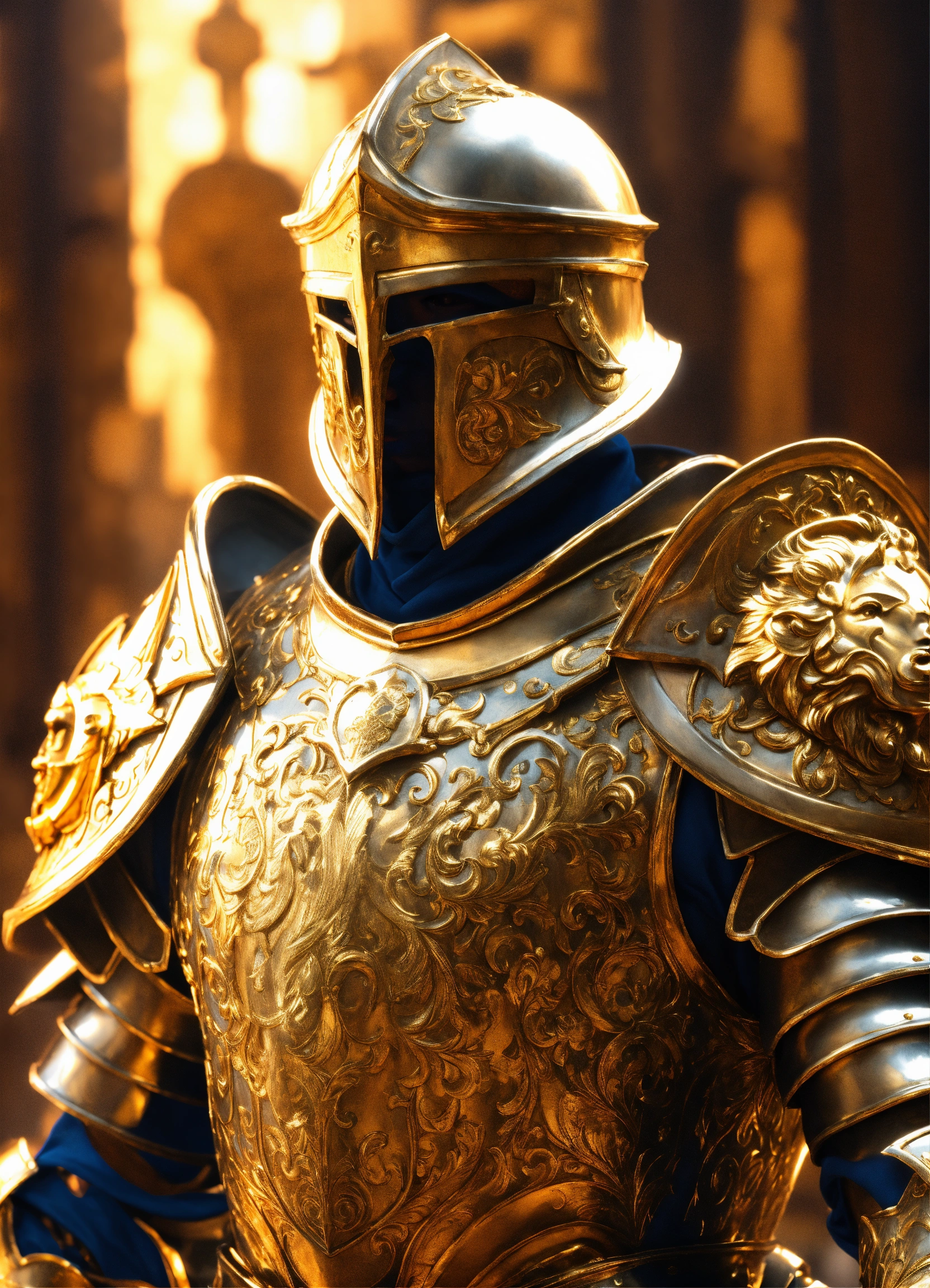 Lexica - Hispanic paladin knight, golden, holy, angel, god, 8k ...