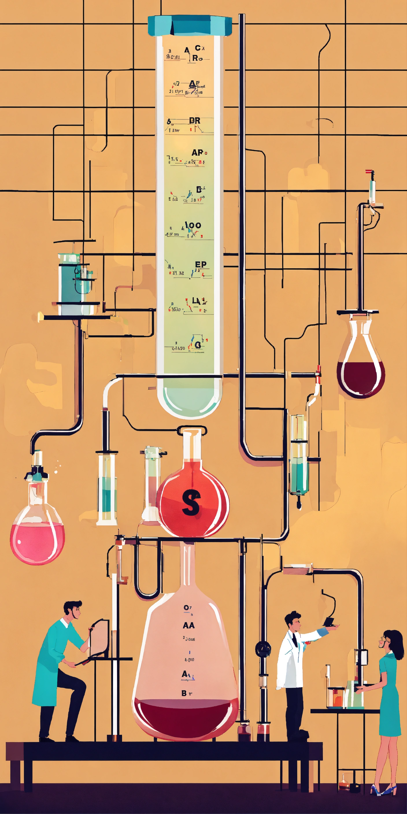 Lexica - Few scientists making a chemical formula by adding different ...