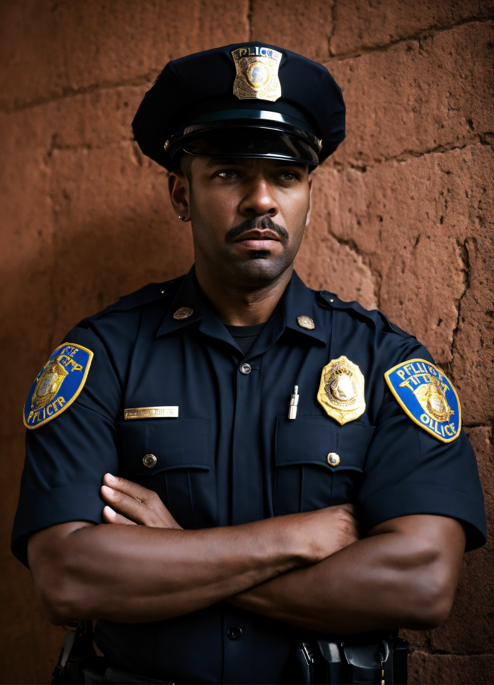 Lexica - Scared random looking unique expressive police officer ...
