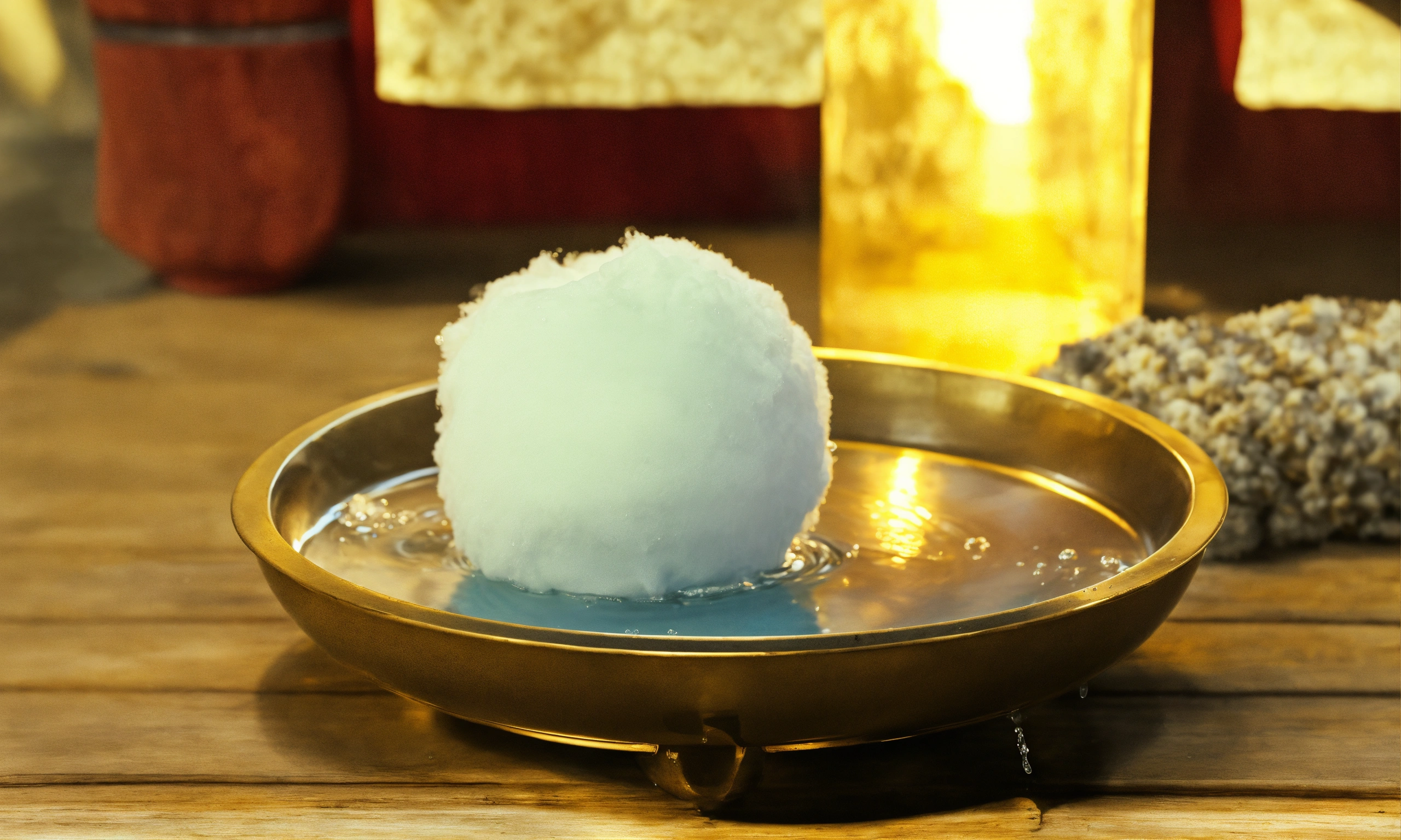 Lexica - An image of a bowl of water surrounded by a cloth, a piece of ...