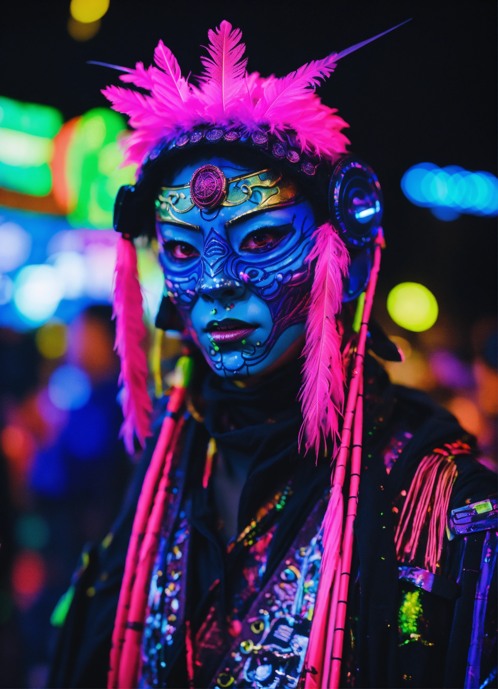 Lexica Photorealistic 3D portrait Samurai Alien in Colorado Festival