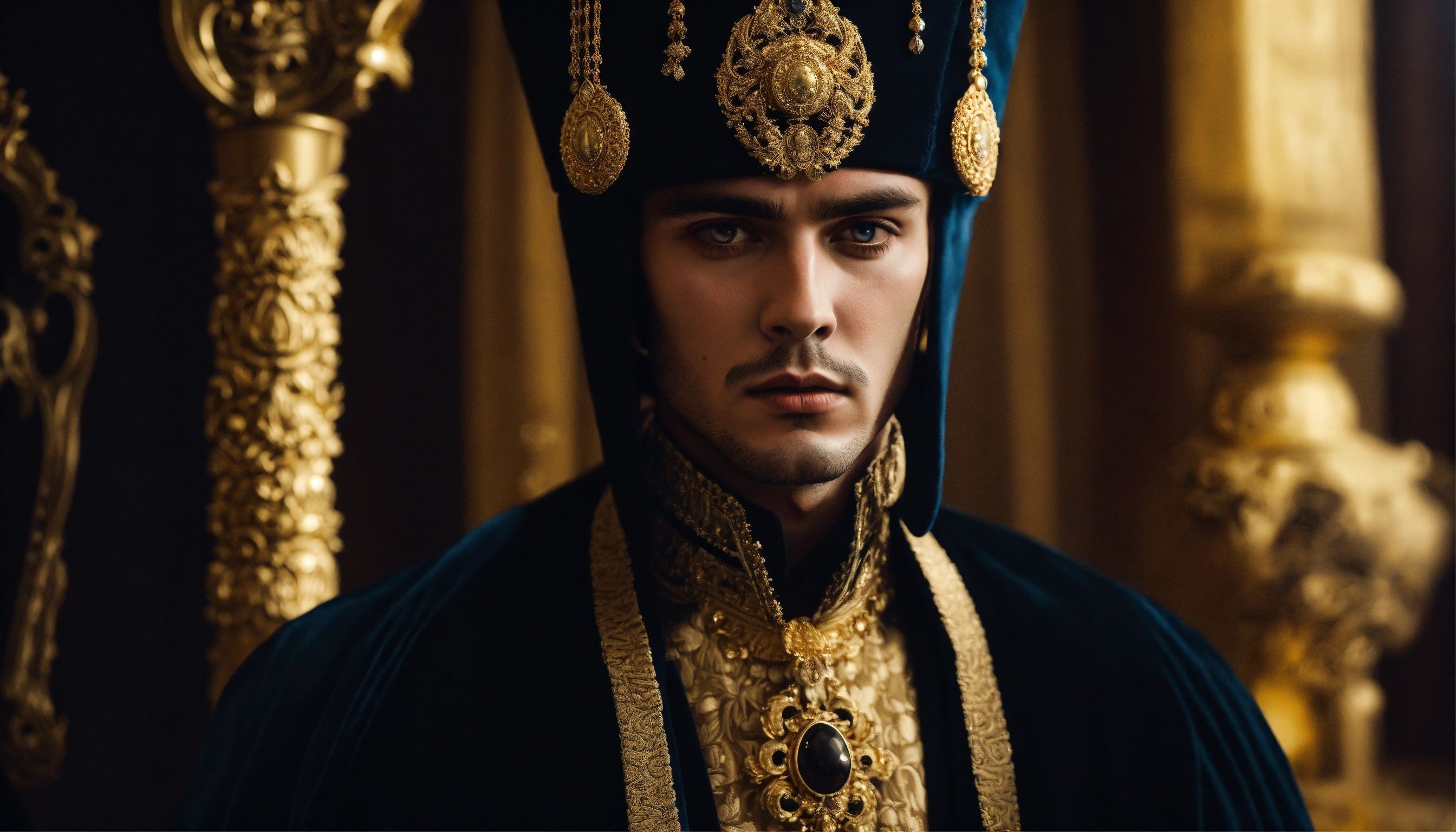 Lexica - Dark, mysterious and dramatic headshot of a young handsome ...