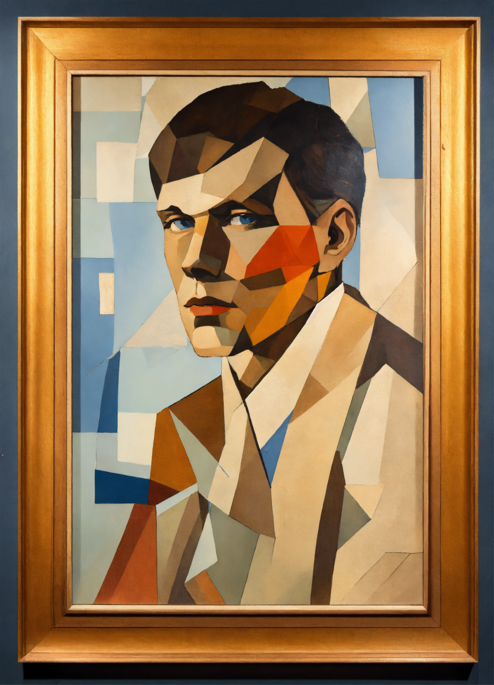 Lexica - A portrait of Sergei Yesenin in a wooden frame on an old table ...