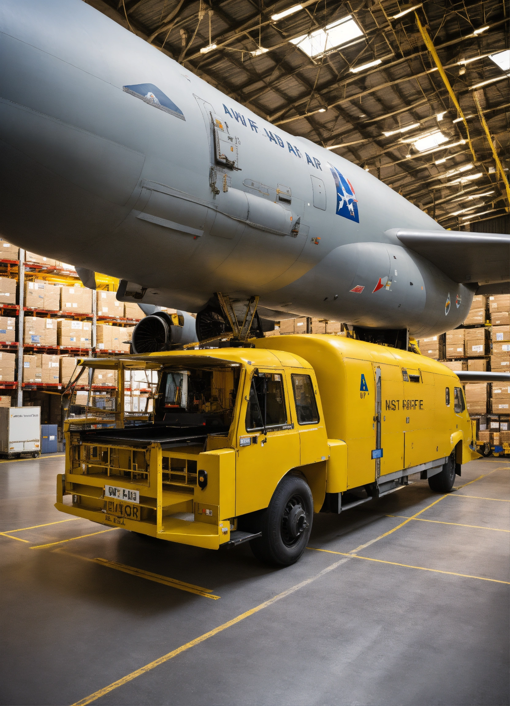 Lexica - English Modern air force cargo plane with rear loading ramp