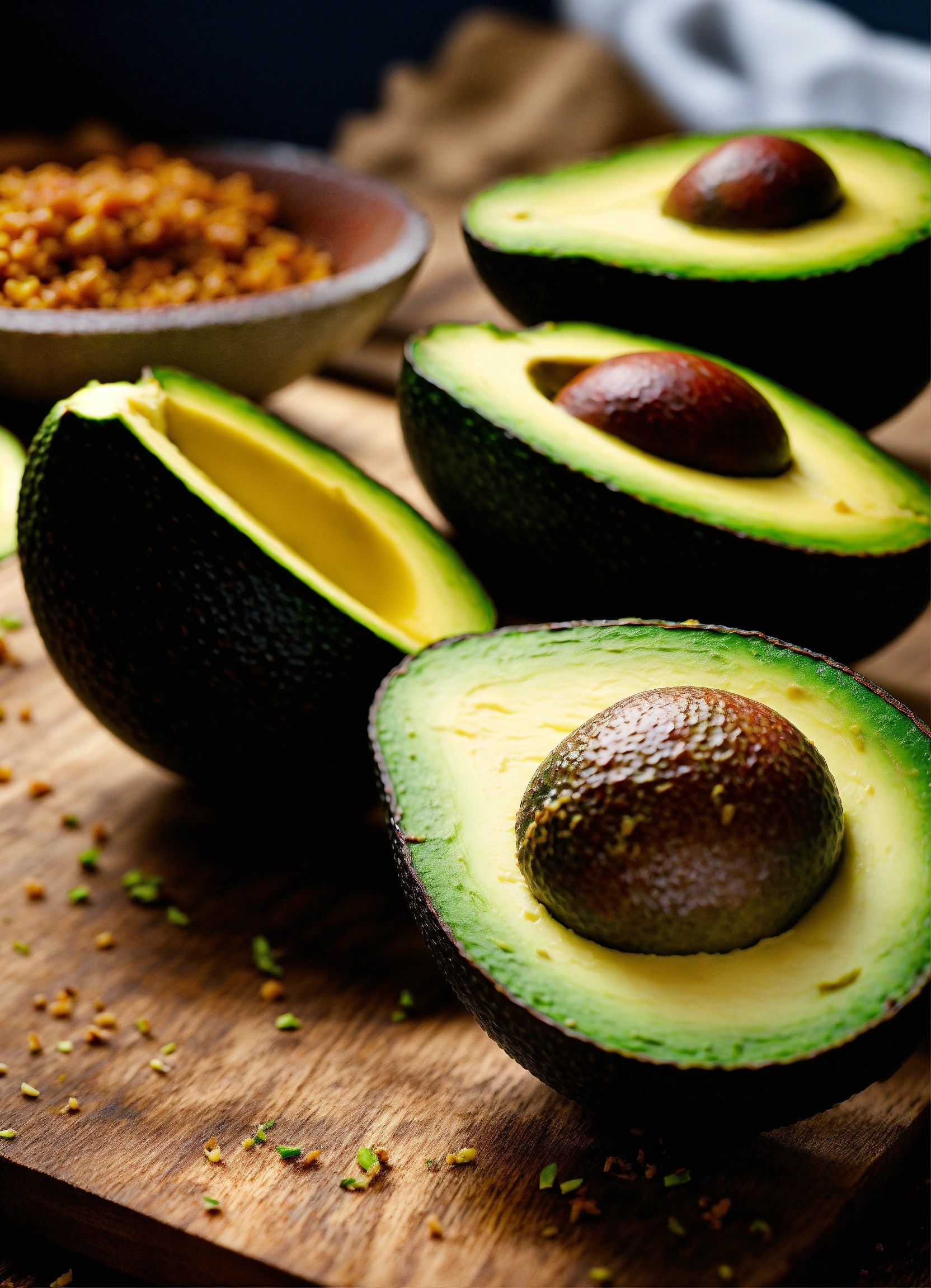 Lexica - The desired image should prominently feature multiple avocados ...
