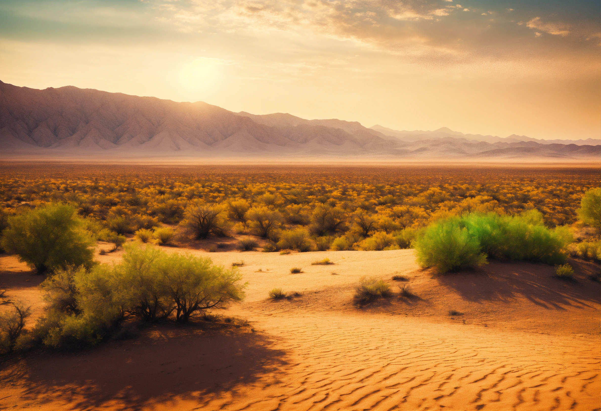 Lexica - A desert background in the spring season