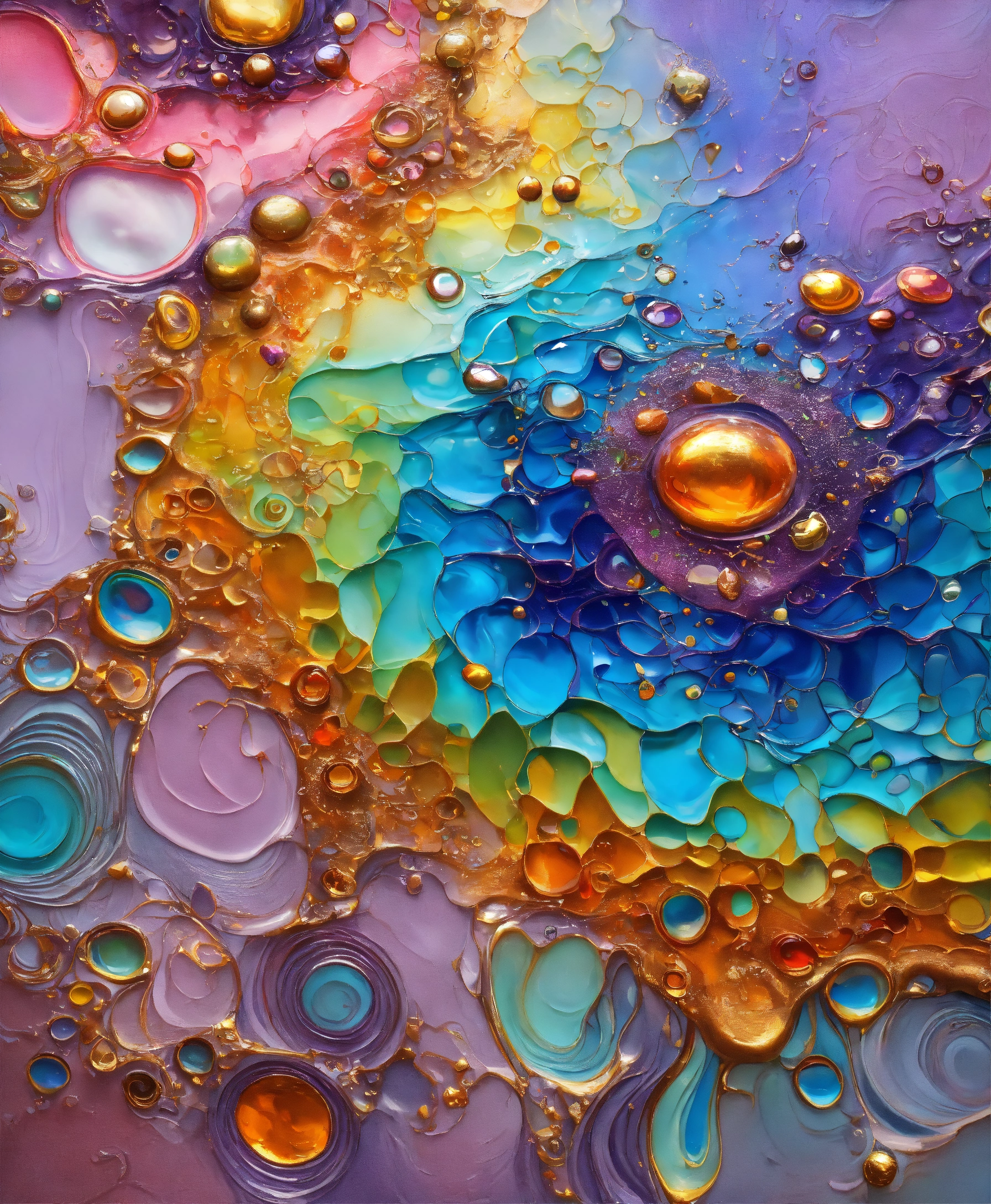 Lexica - Colorful abstract painting oil and water complex complicated ...