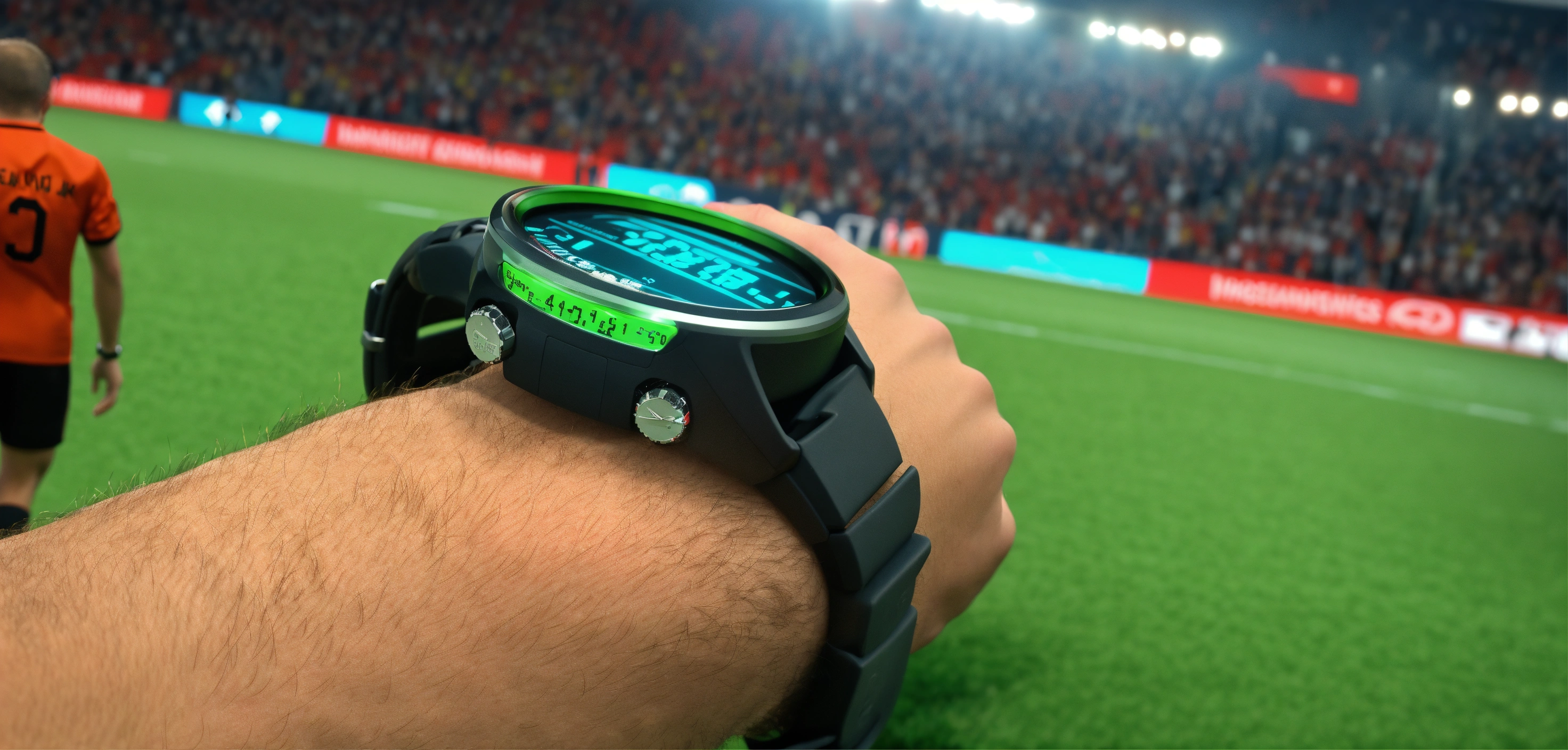 Lexica - Digital watch on the wrist of a football referee during the ...