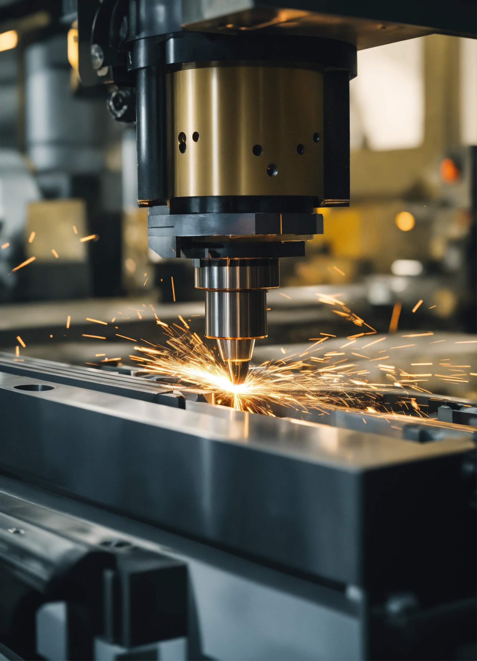 Lexica - Generate a detailed image of a group of end mills inside a CNC ...