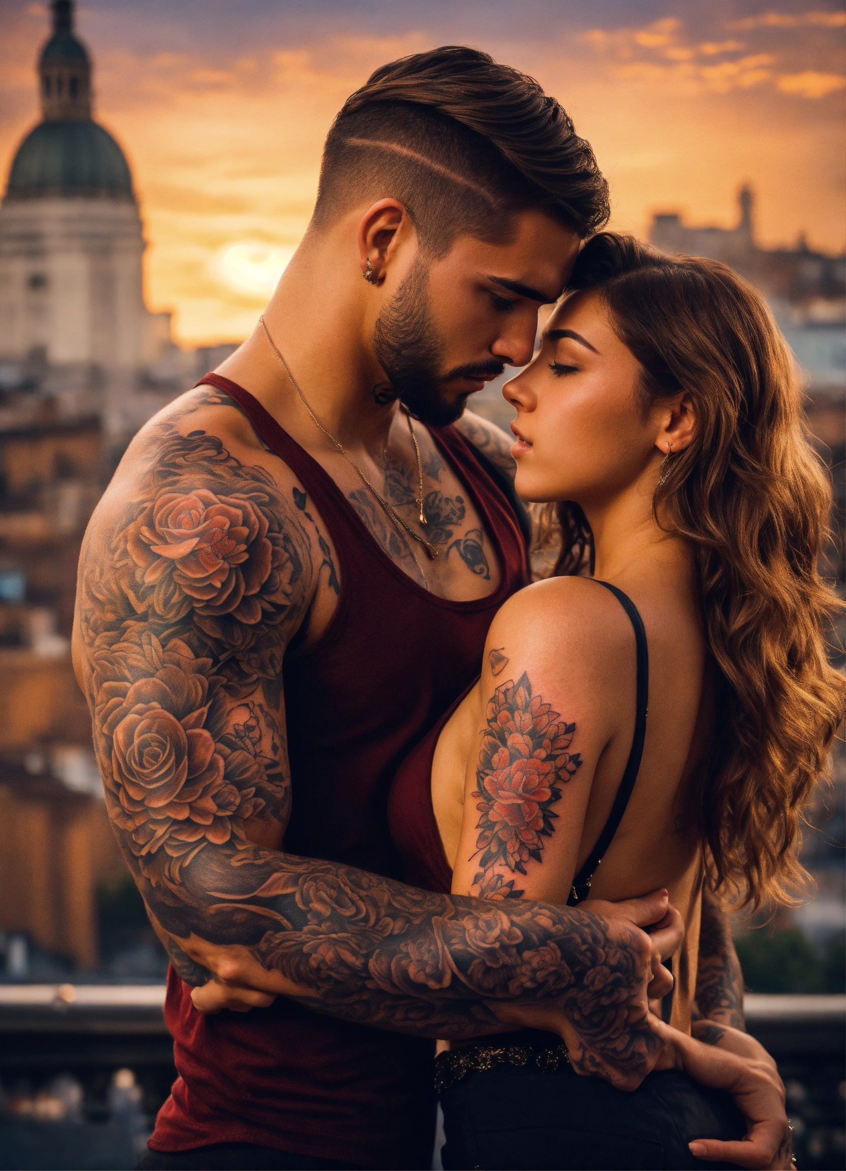Lexica - Young attractive woman with wavy brown hair and a dangerous ...