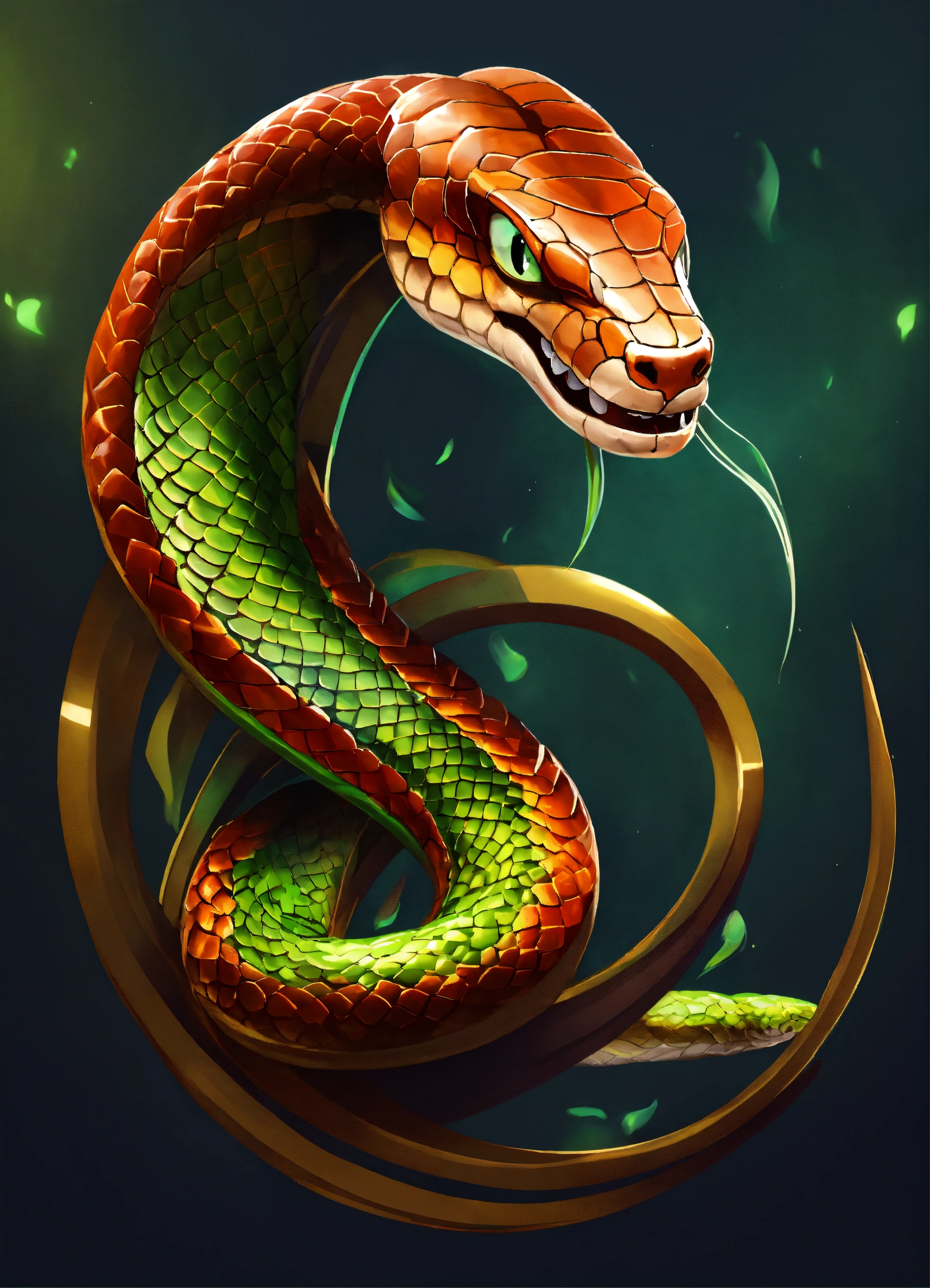 Lexica - Realistic snake icon logo esport style