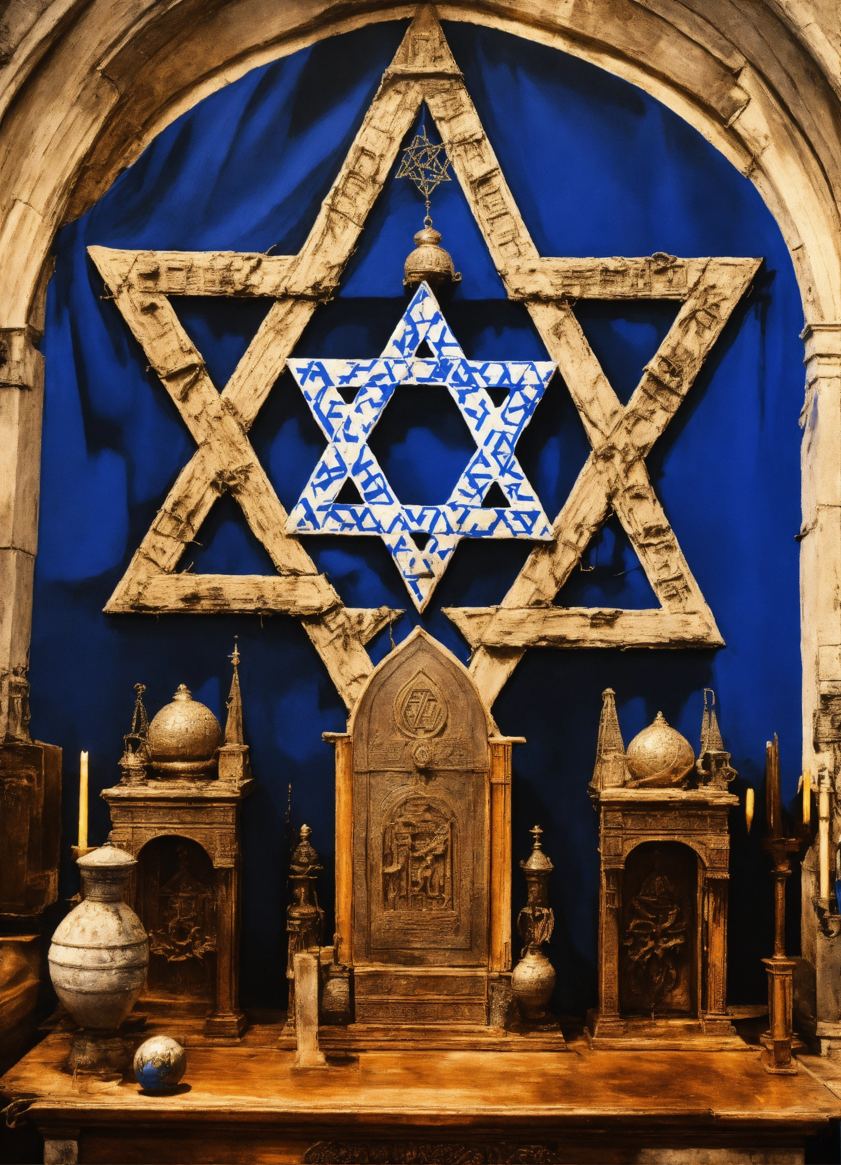 Lexica - Evil demonic Synagogue of Satan, star of david, Israeli flag ...
