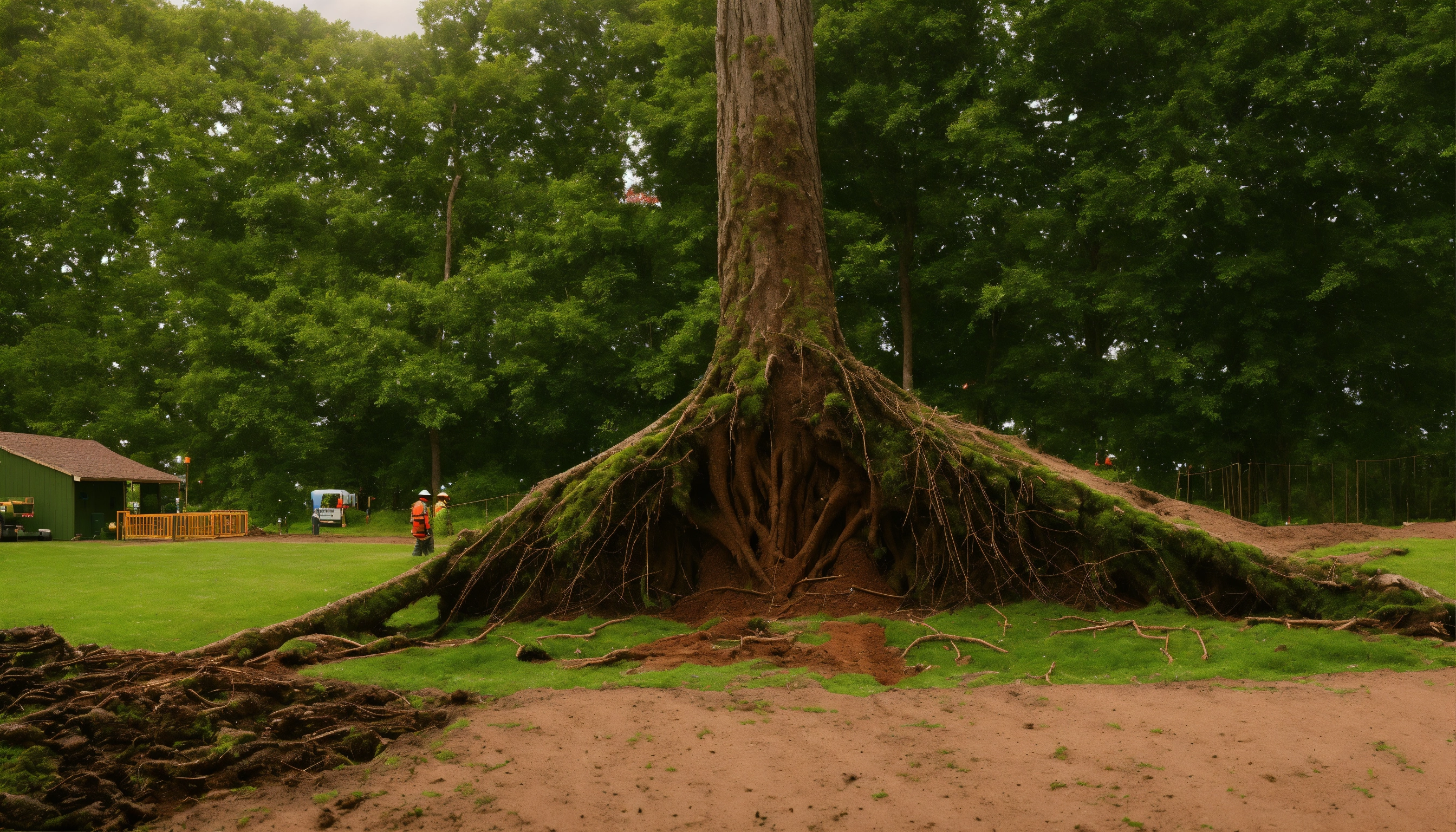 Lexica - Cut through image of spare tree roots beneath the ground but ...