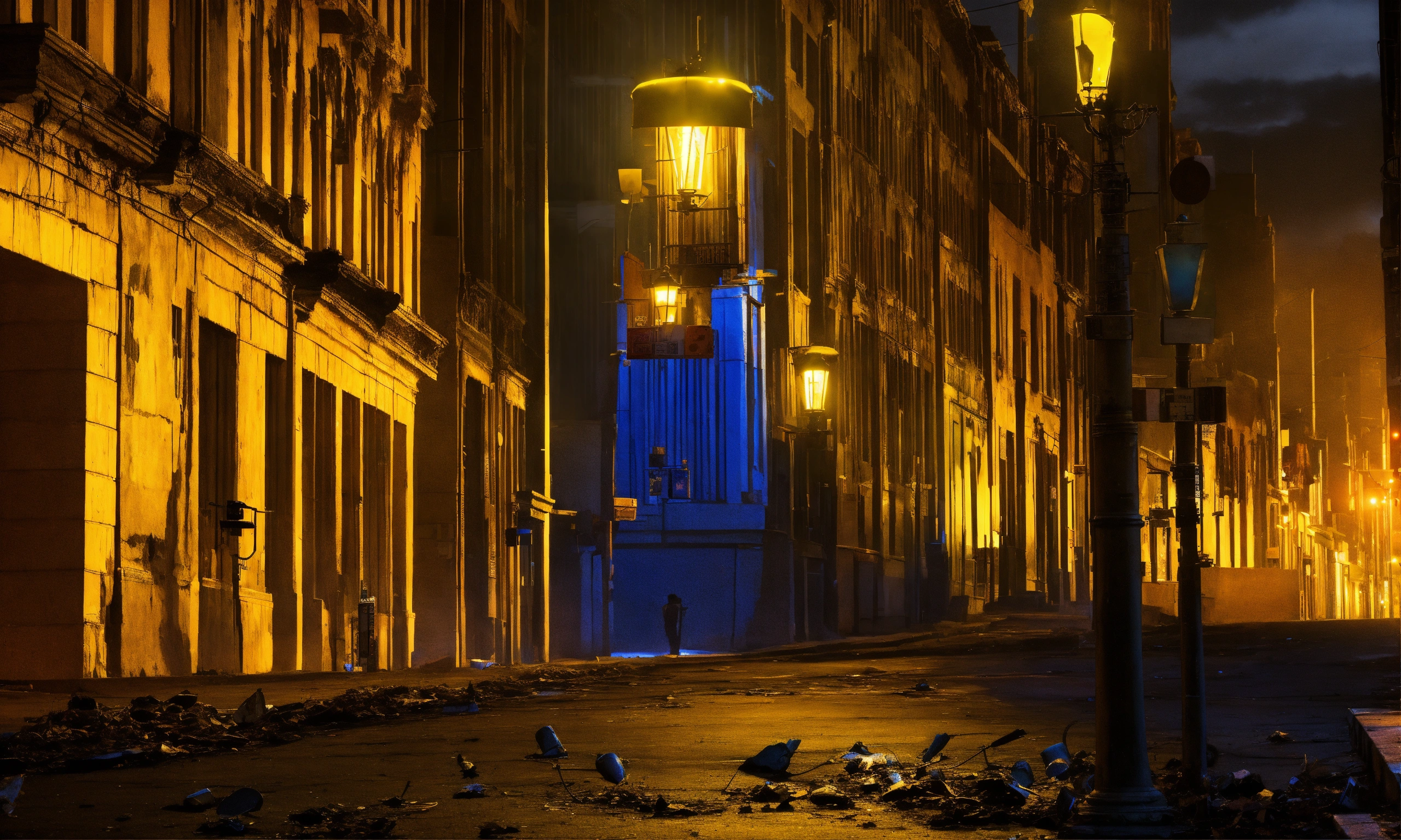 Lexica The city sleeps in a warm delusion The street lights hum with