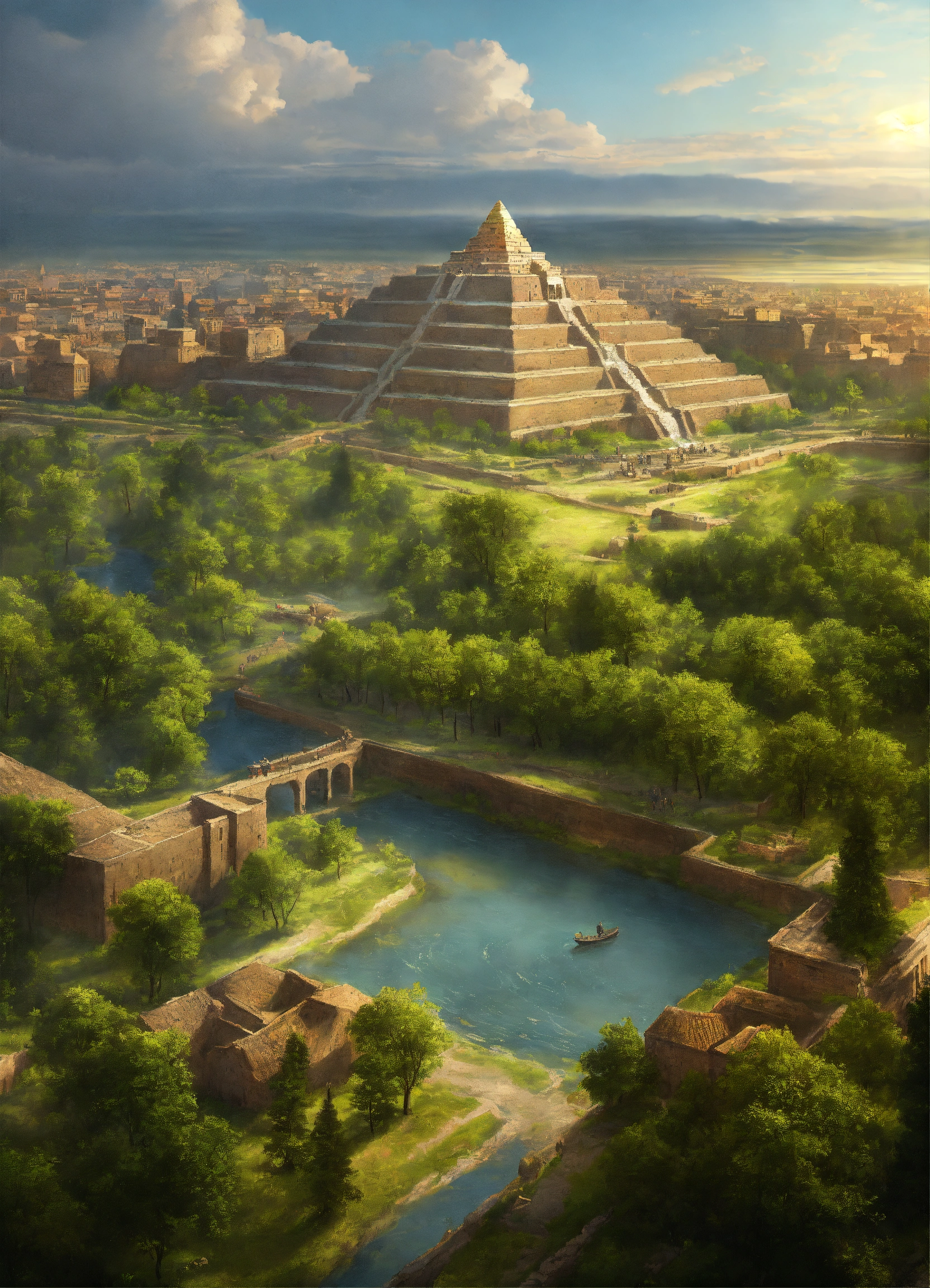 Lexica - Ziggurat of ur during ancient times in the middle of the city ...